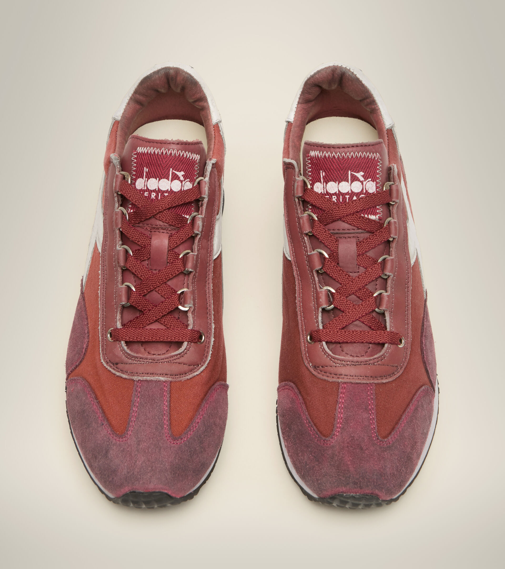 Footwear Heritage UNISEX EQUIPE H DIRTY STONE WASH EVO BURN RED Diadora
