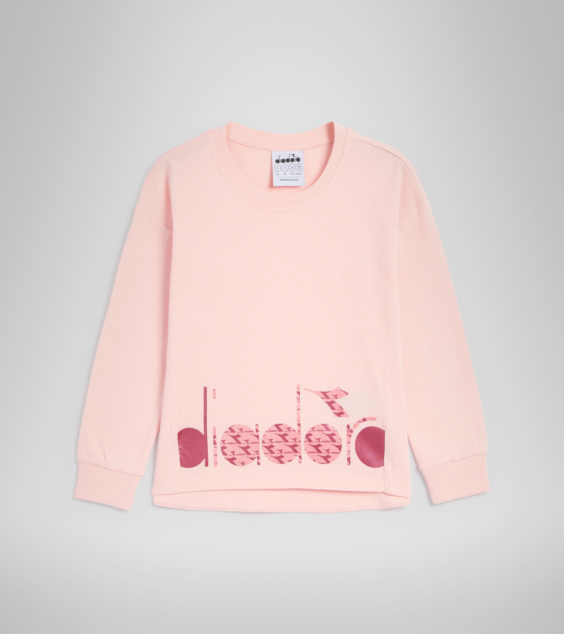 T-shirt à manches longues - Garçon JG.T-SHIRT LS TWINKLE ROSE VOILEE - Diadora