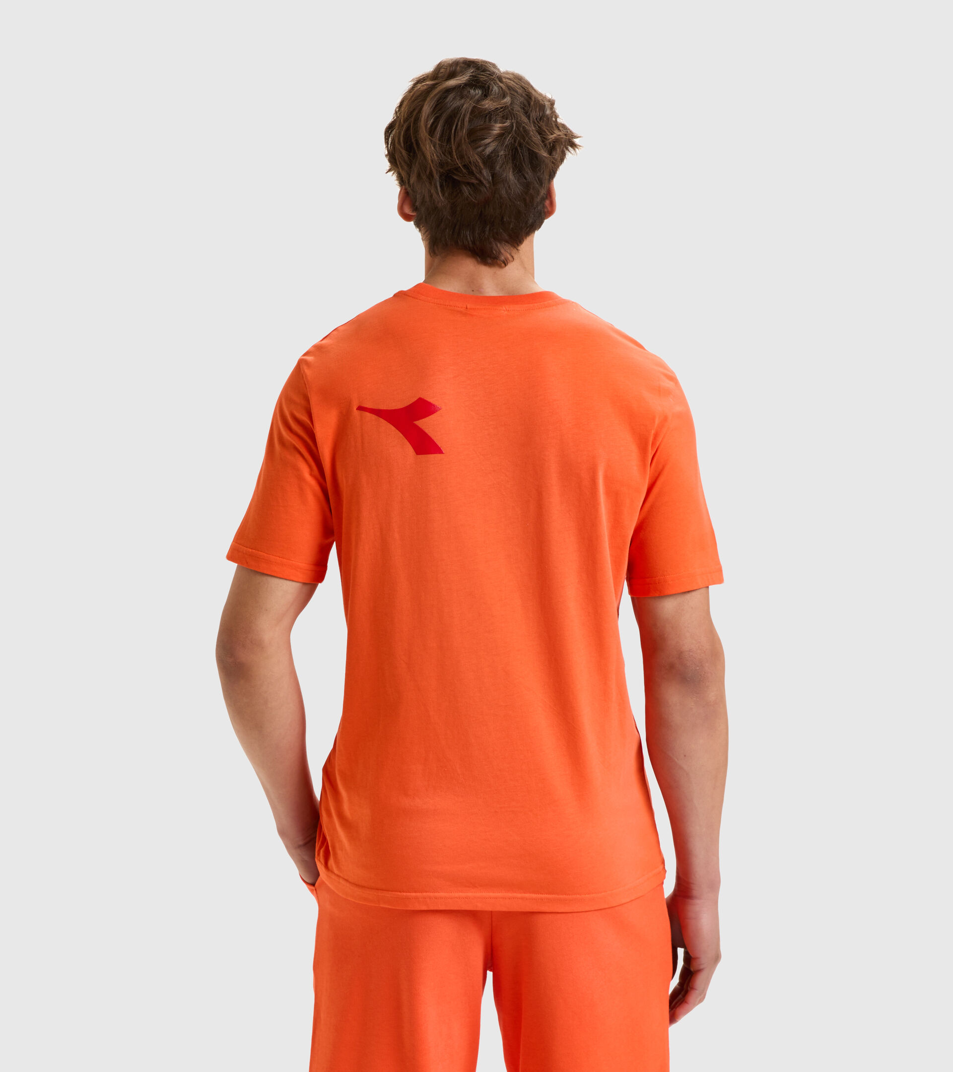 Cotton t-shirt - Unisex T-SHIRT SS MANIFESTO VERMILLION ORANGE - Diadora