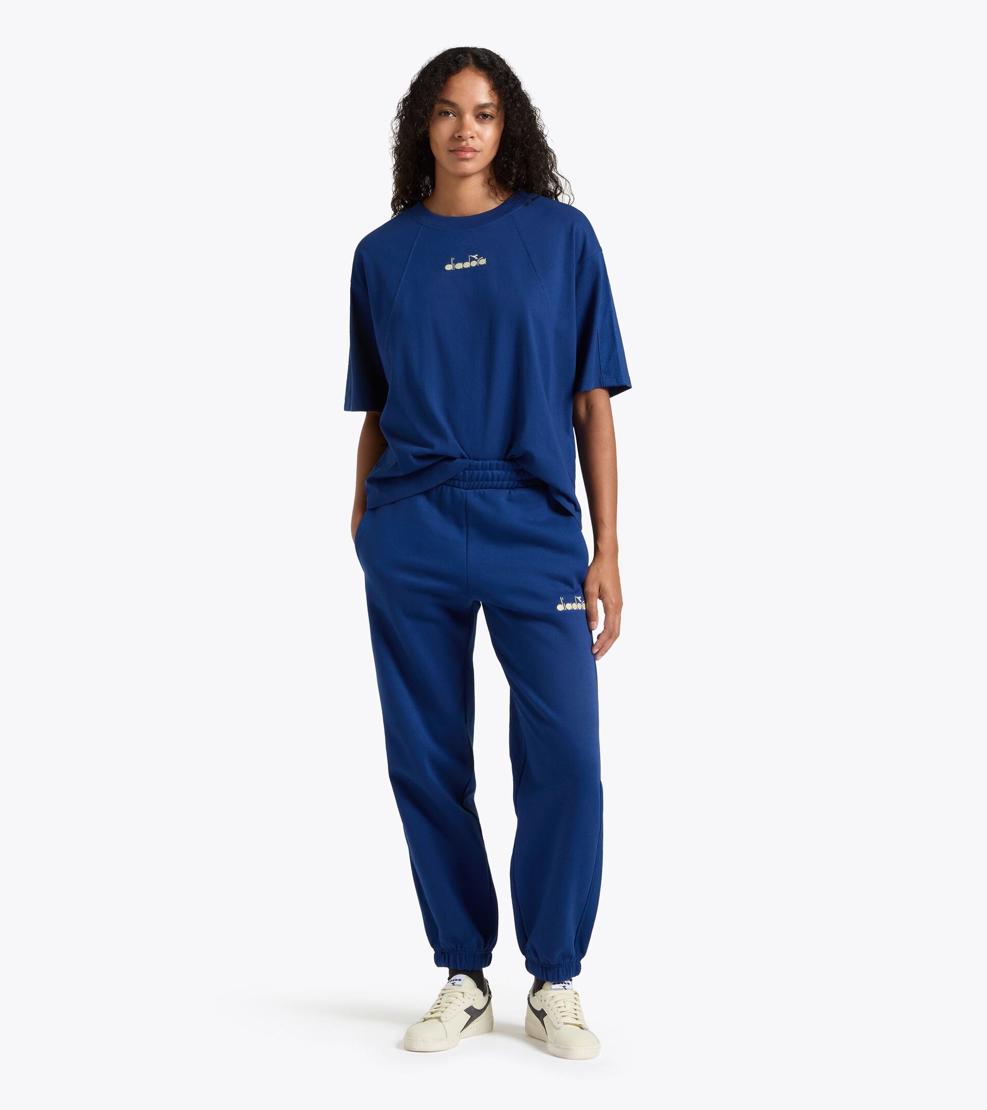 Short-sleeved T-shirt - Regular fit - Women's L. T-SHIRT SS LOGO SALTIRE NAVY - Diadora
