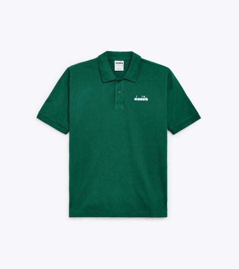 POLO SS LOGO, AVENTURINE Sporty polo shirt - Made in Italy - Gender Neutral POLO SS LOGO AVENTURINE - Diadora