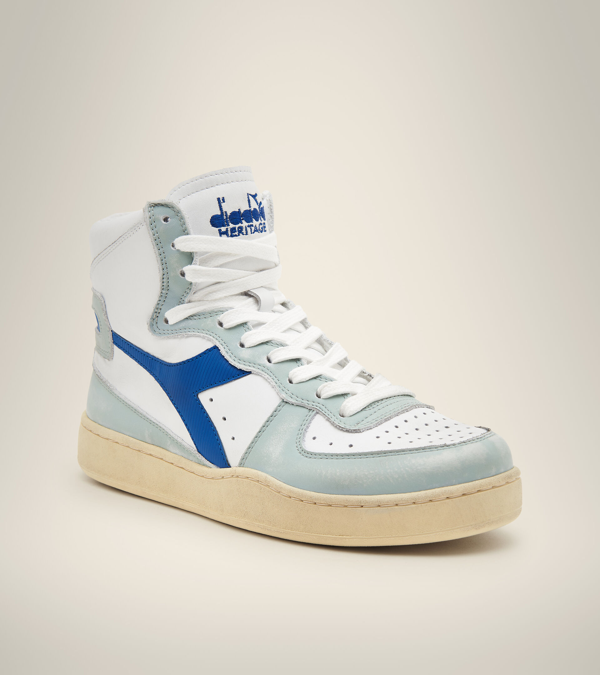 Heritage shoe - Unisex MI BASKET USED GRAY DARK ANTIQUE SILVER - Diadora