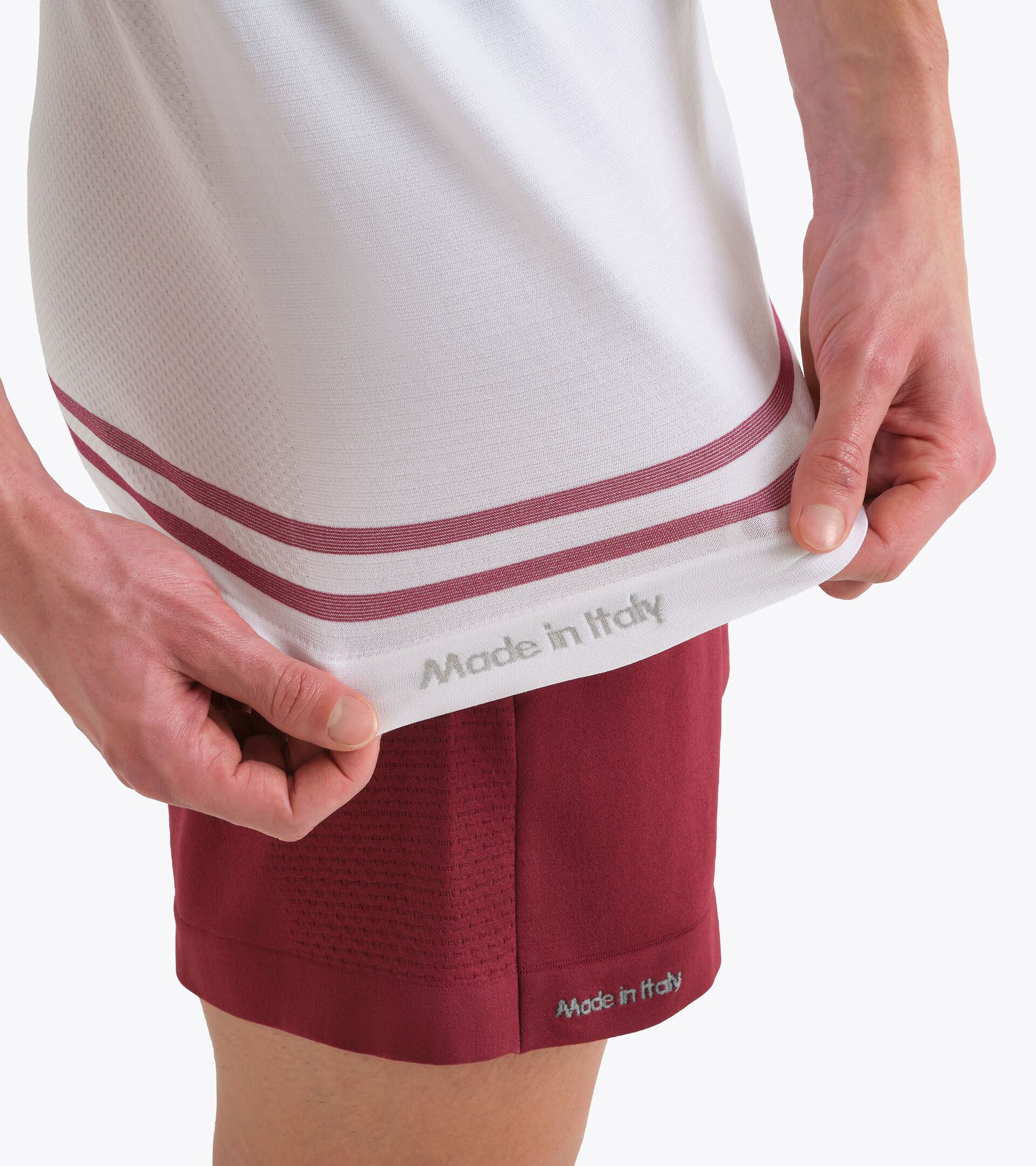 Camiseta STRATOUNO Made in Italy - Competici&oacute;n - Hombre
 SS T-SHIRT MATCH STRATOUNO BLANCO VIVO - Diadora