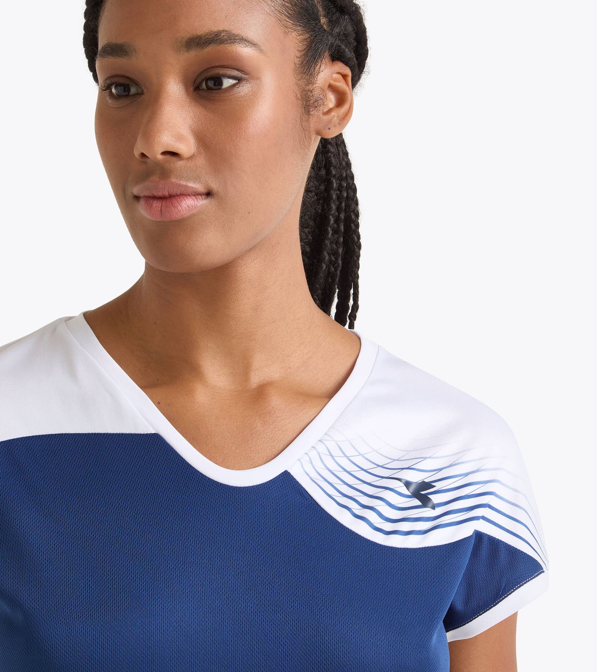 Tennis T-shirt - Women L. T-SHIRT COURT SALTIRE NAVY - Diadora