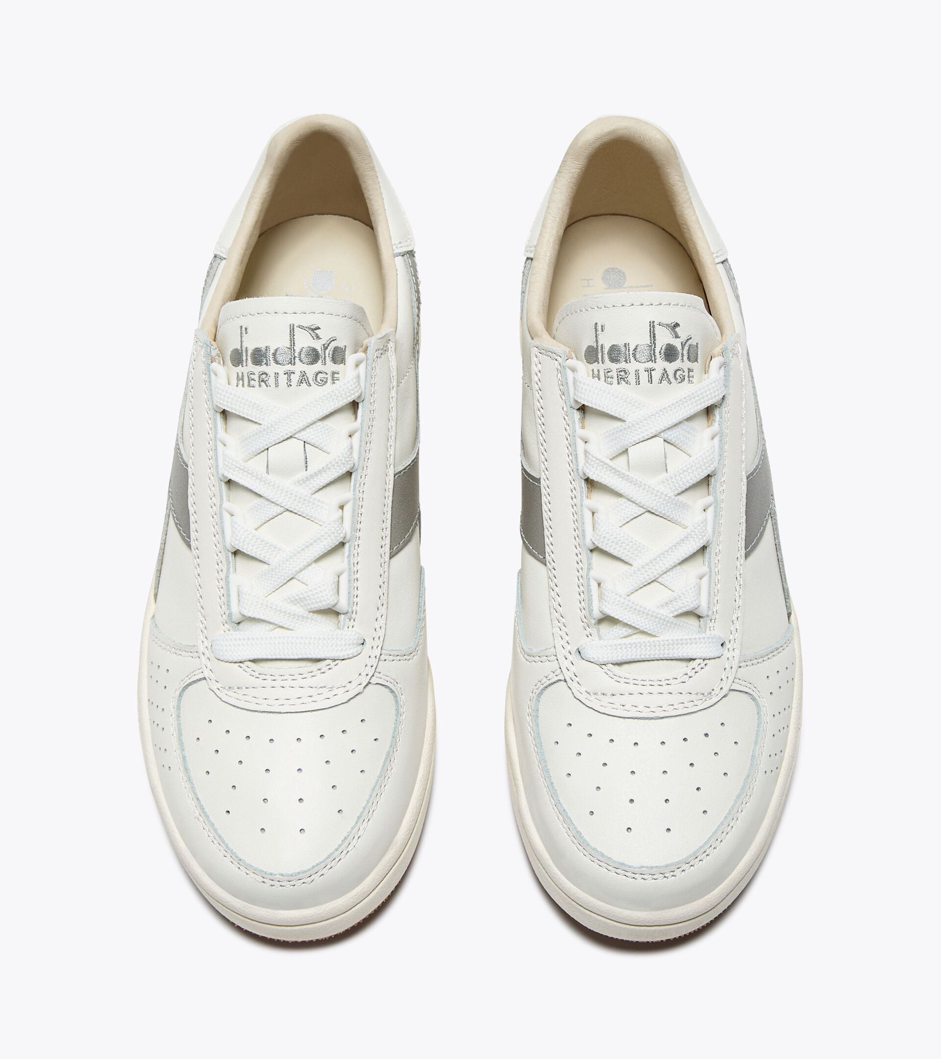 Made in Italy Heritage shoe - All-Gender B.ELITE '84 ITALIA WHITE/SILVER - Diadora