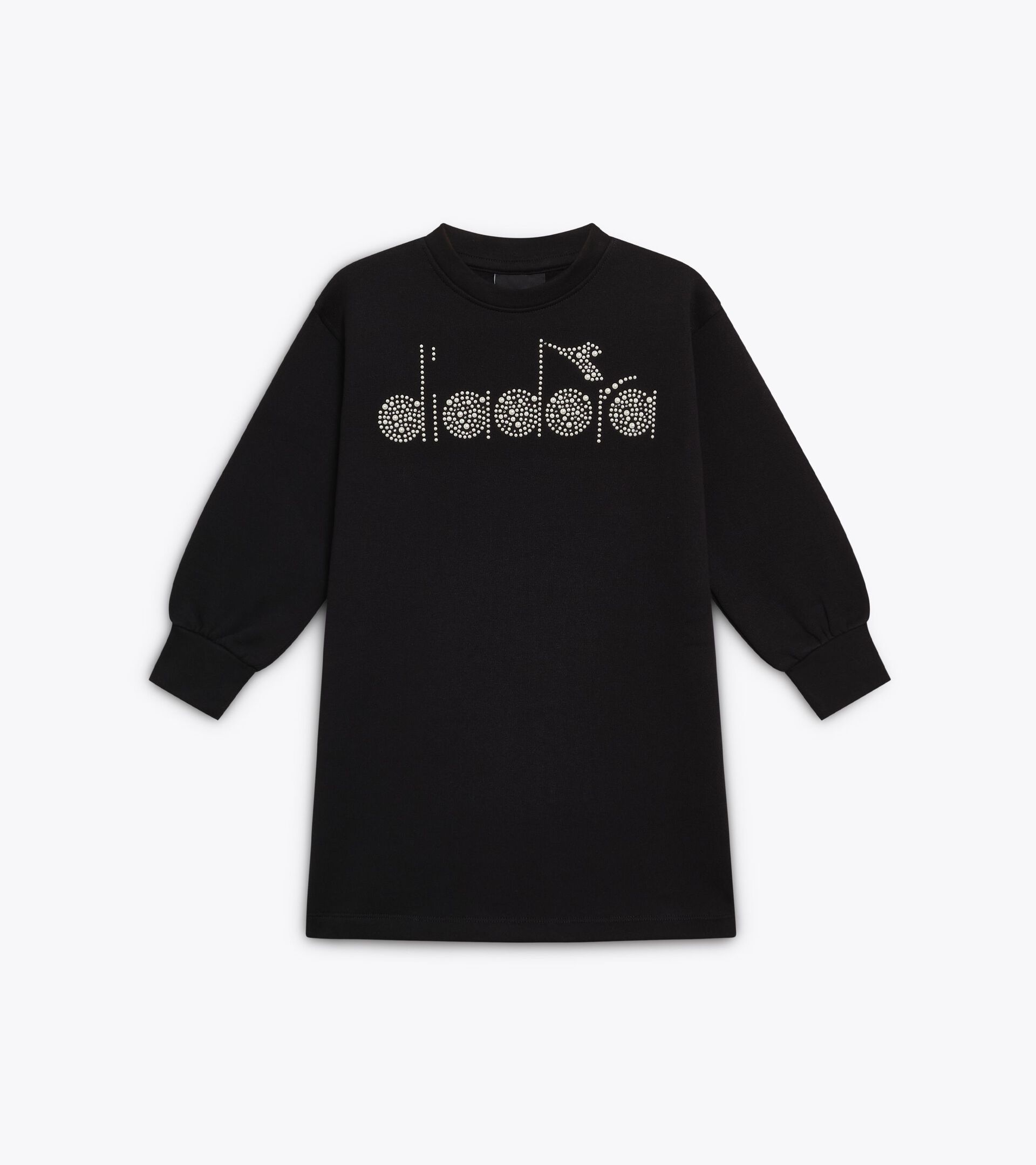 Kleid aus Sweatstoff - Mädchen JG. DRESS RHINESTONE TD SCHWARZ - Diadora