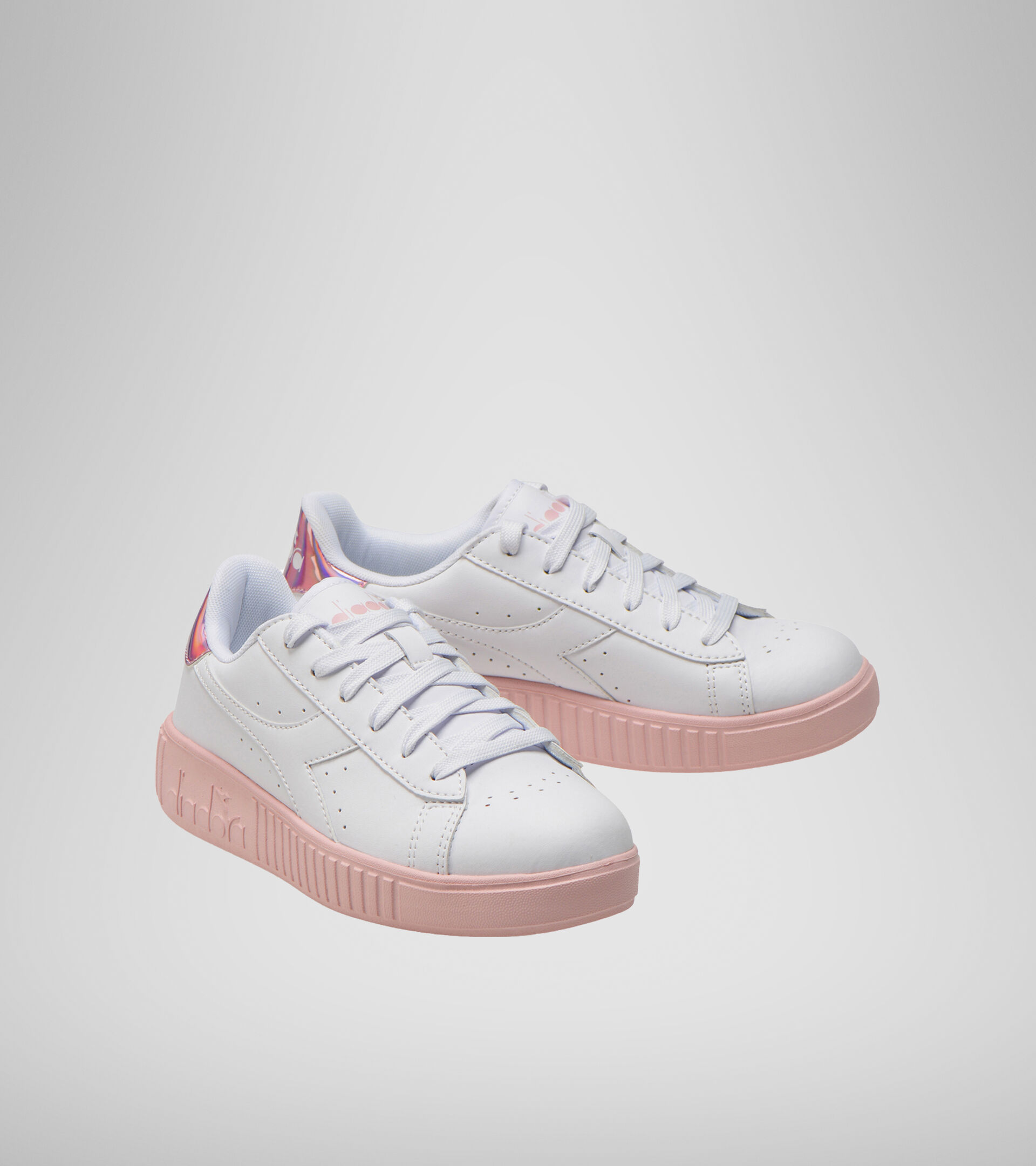 Sports shoes - Youth 8-16 years GAME STEP GS WHITE/PINK PEACHSKIN - Diadora