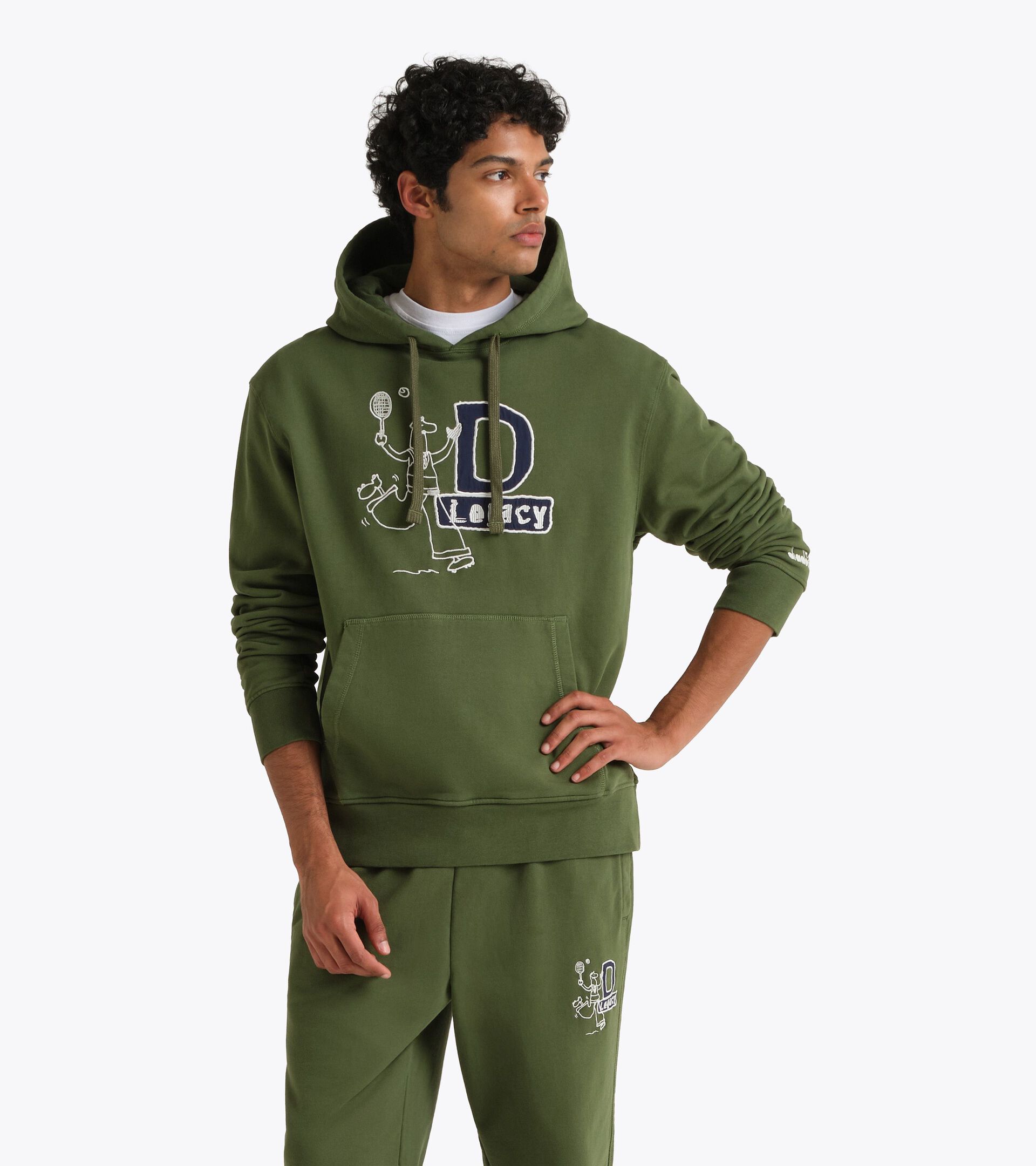 Legacy Hoodie - Made In Italy - All-gender
 HOODIE LEGACY GREEN BOTANIC - Diadora