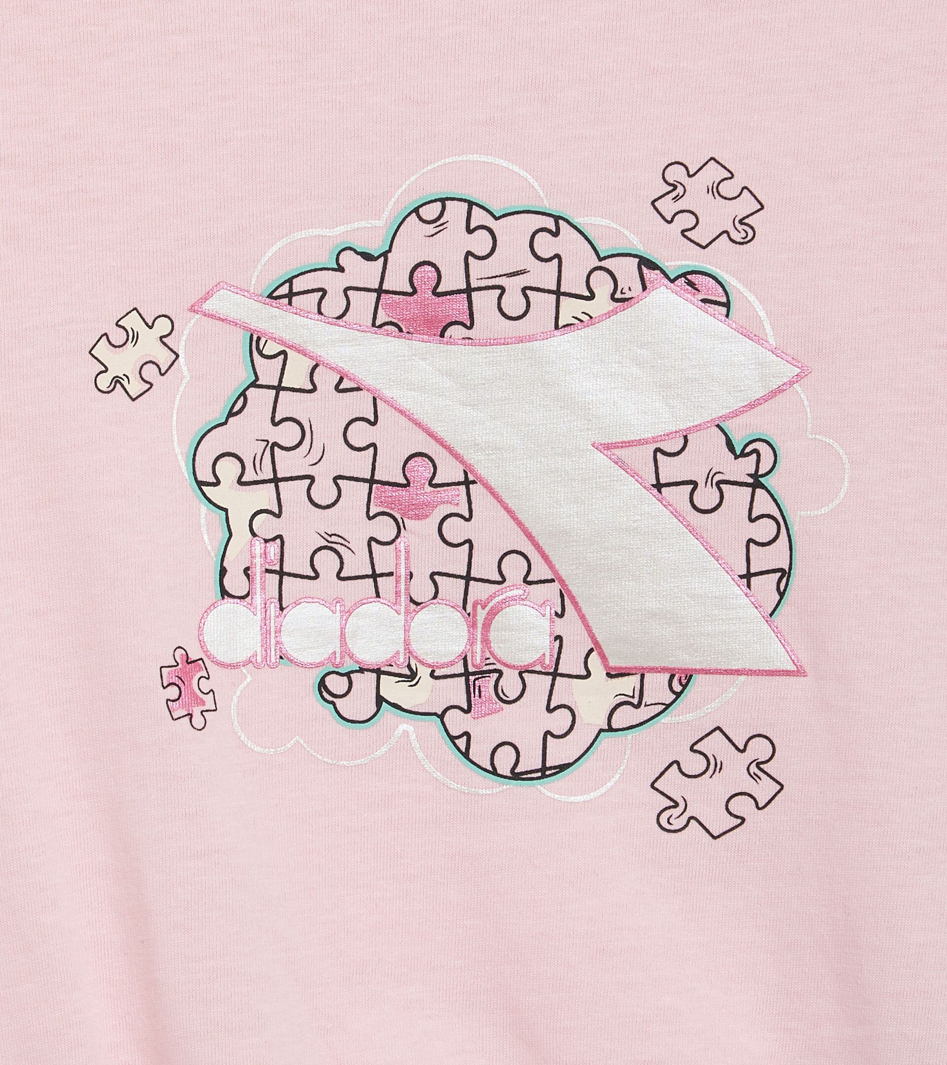 Conjunto deportivo - Camiseta sin mangas y pantalones cortos - Niñas y adolescentes JG. SET SS PUZZLES ROSA CORNEJO - Diadora