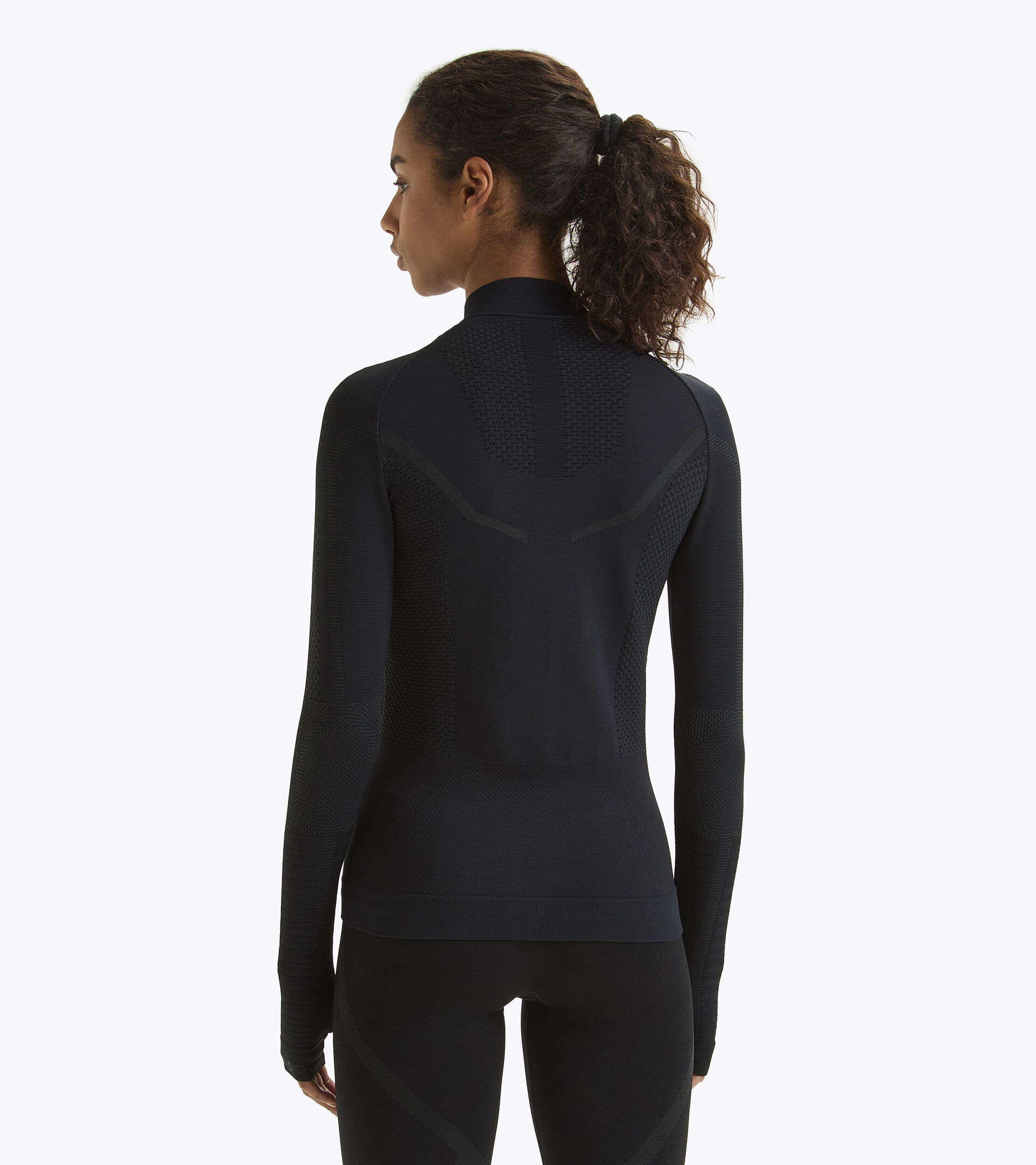 Italian-made running jacket - Women L. HIDDEN POWER JACKET BLACK - Diadora