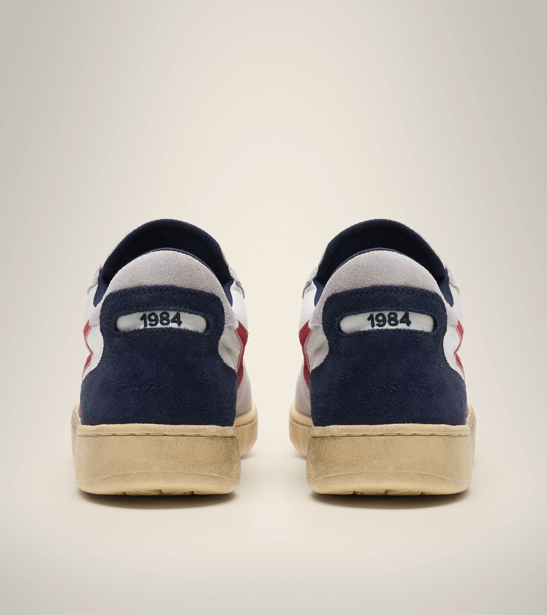 Heritage shoe - Unisex MI BASKET LOW RIPSTOP WHITE/BLUE PRINT - Diadora