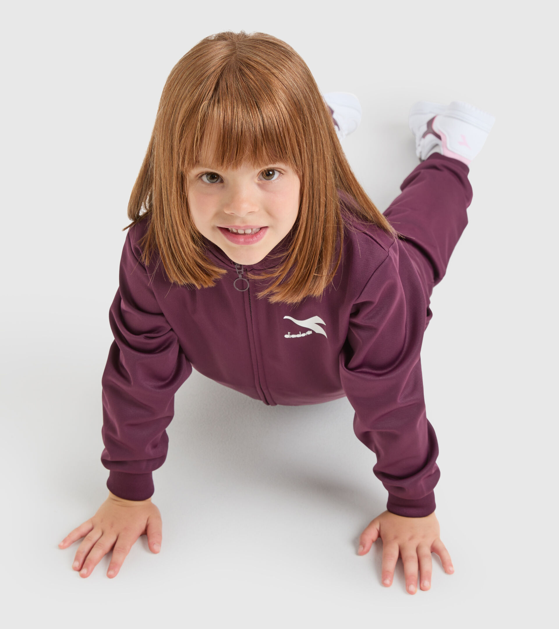 Trainingsanzug - Kinder JU.TRACKSUIT FZ CHROMIA VERNICHTET VIOLETT - Diadora