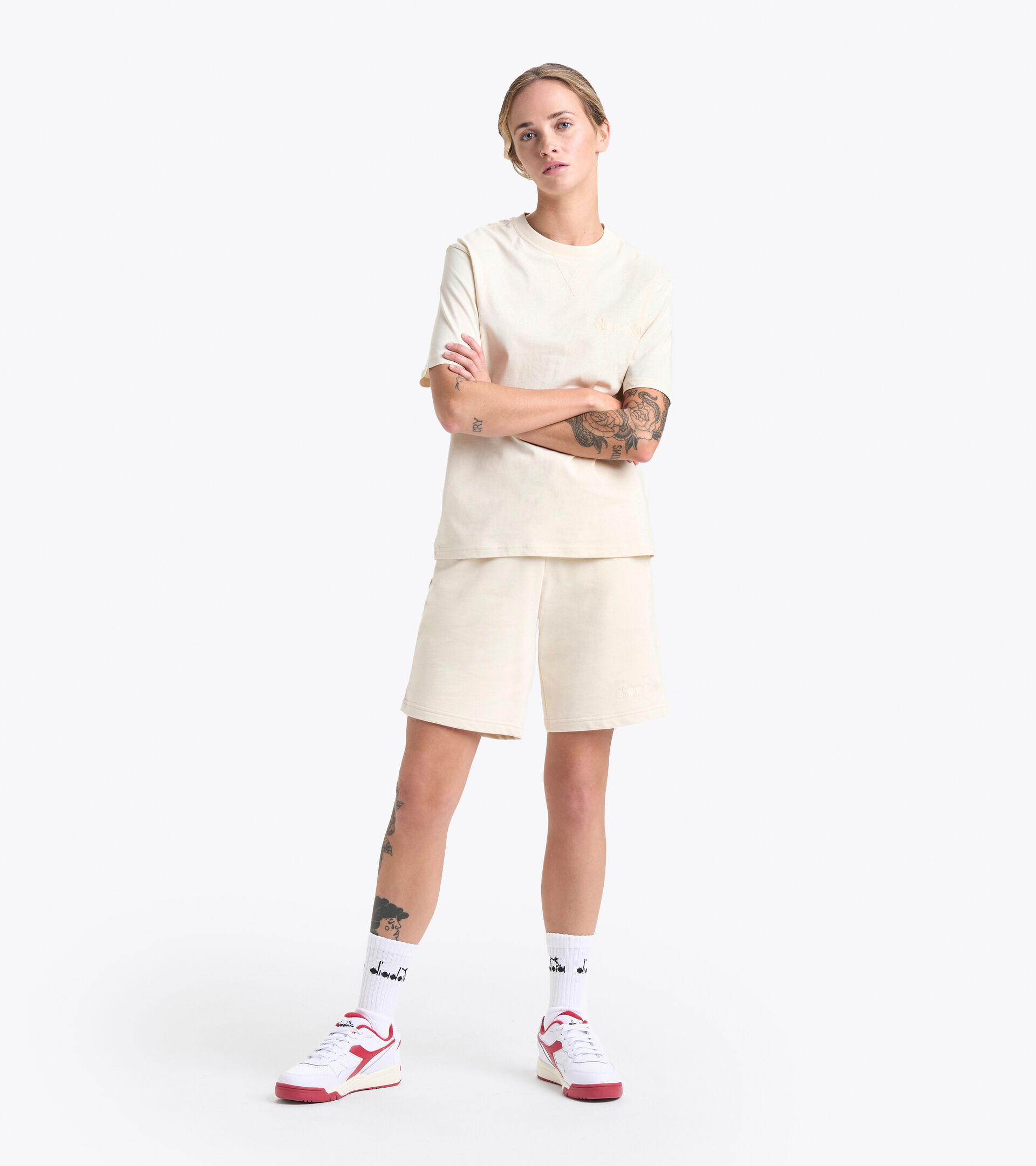 Cotton t-shirt - Gender neutral T-SHIRT SS SPW LOGO WHITE SWAN - Diadora