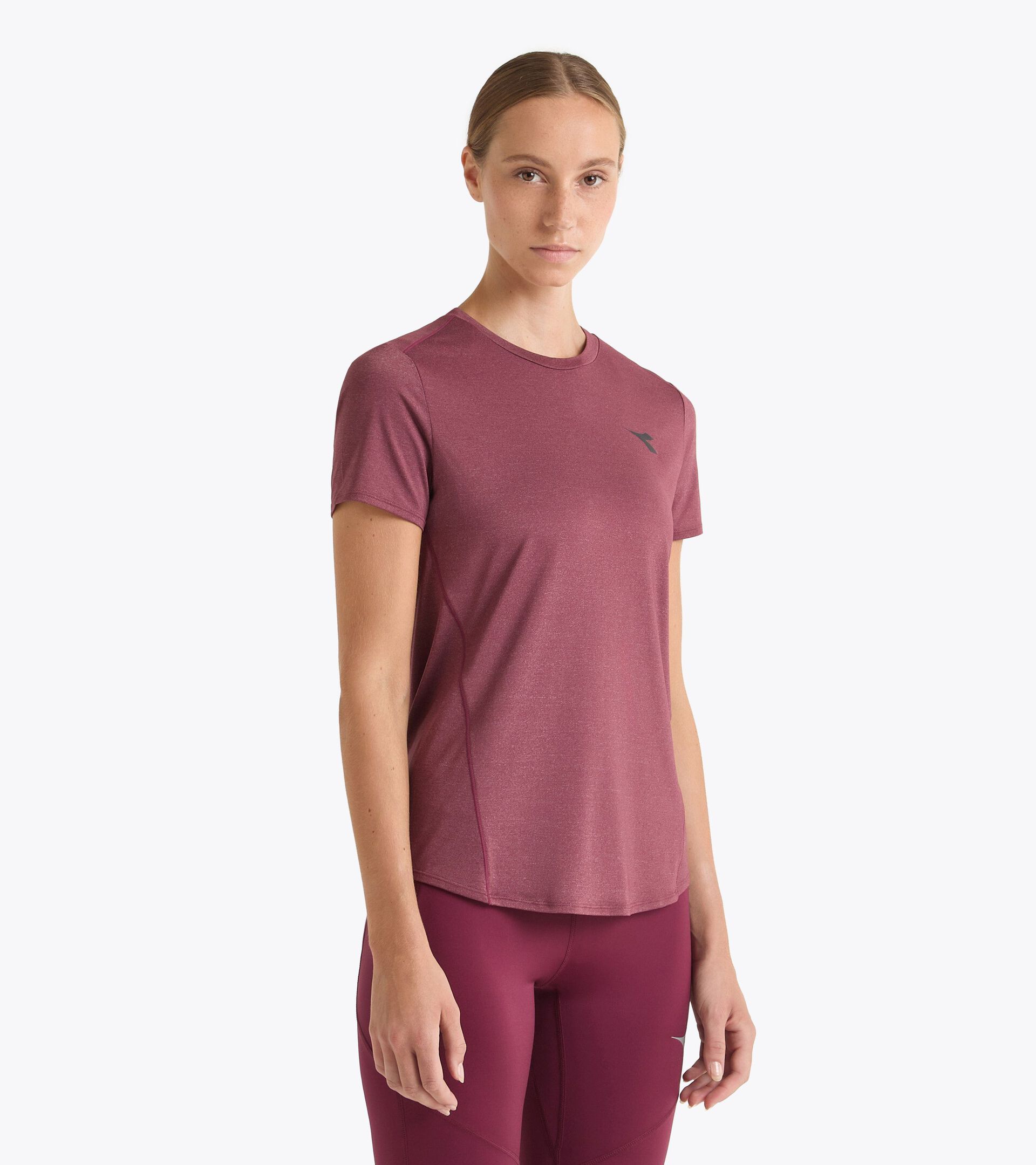 Camiseta técnica de running§Mujer L. SS T-SHIRT TECH RUN CREW ROJO BANDERA - Diadora