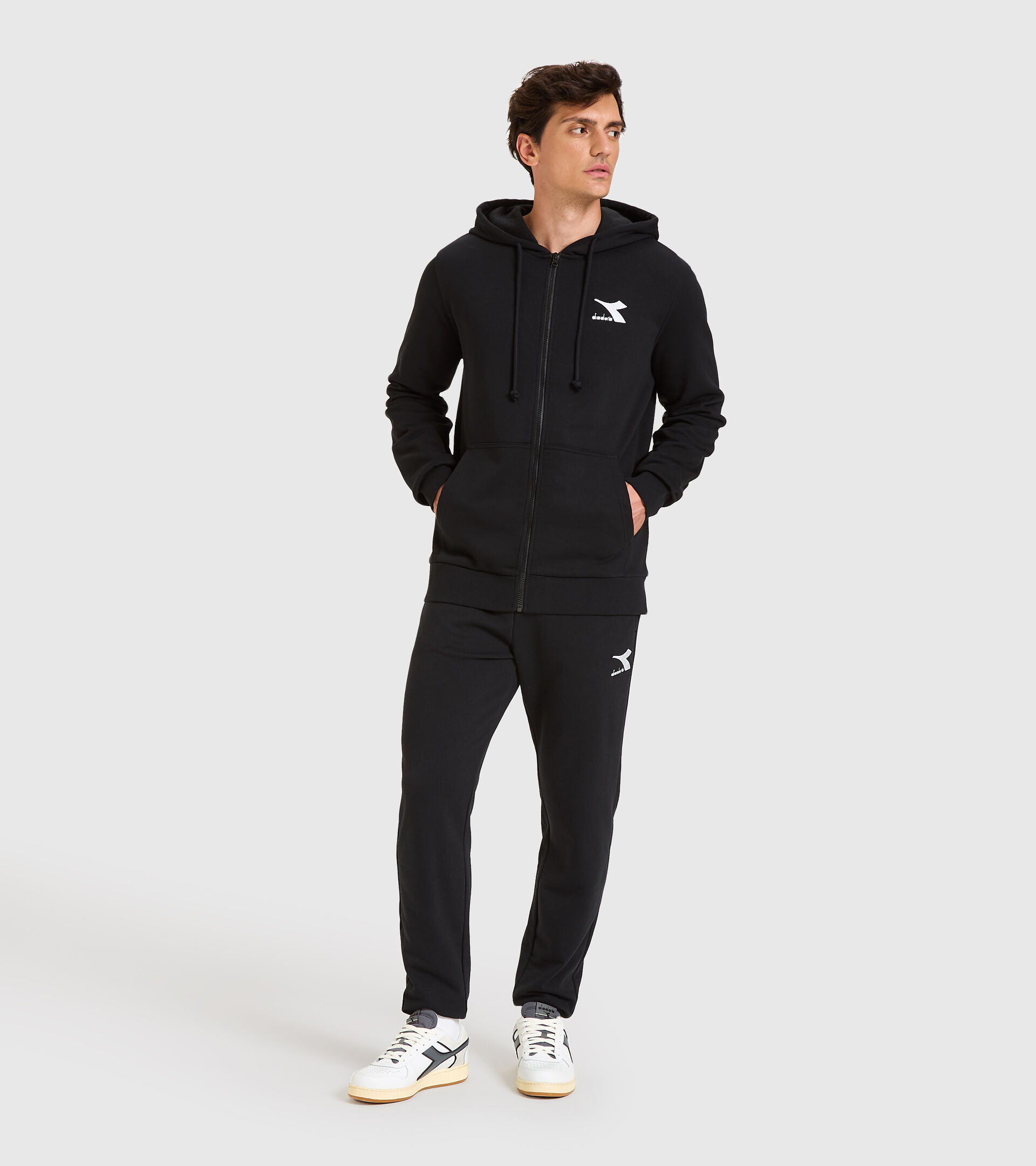 Hoodie - Herren HOODIE FZ CORE SCHWARZ - Diadora