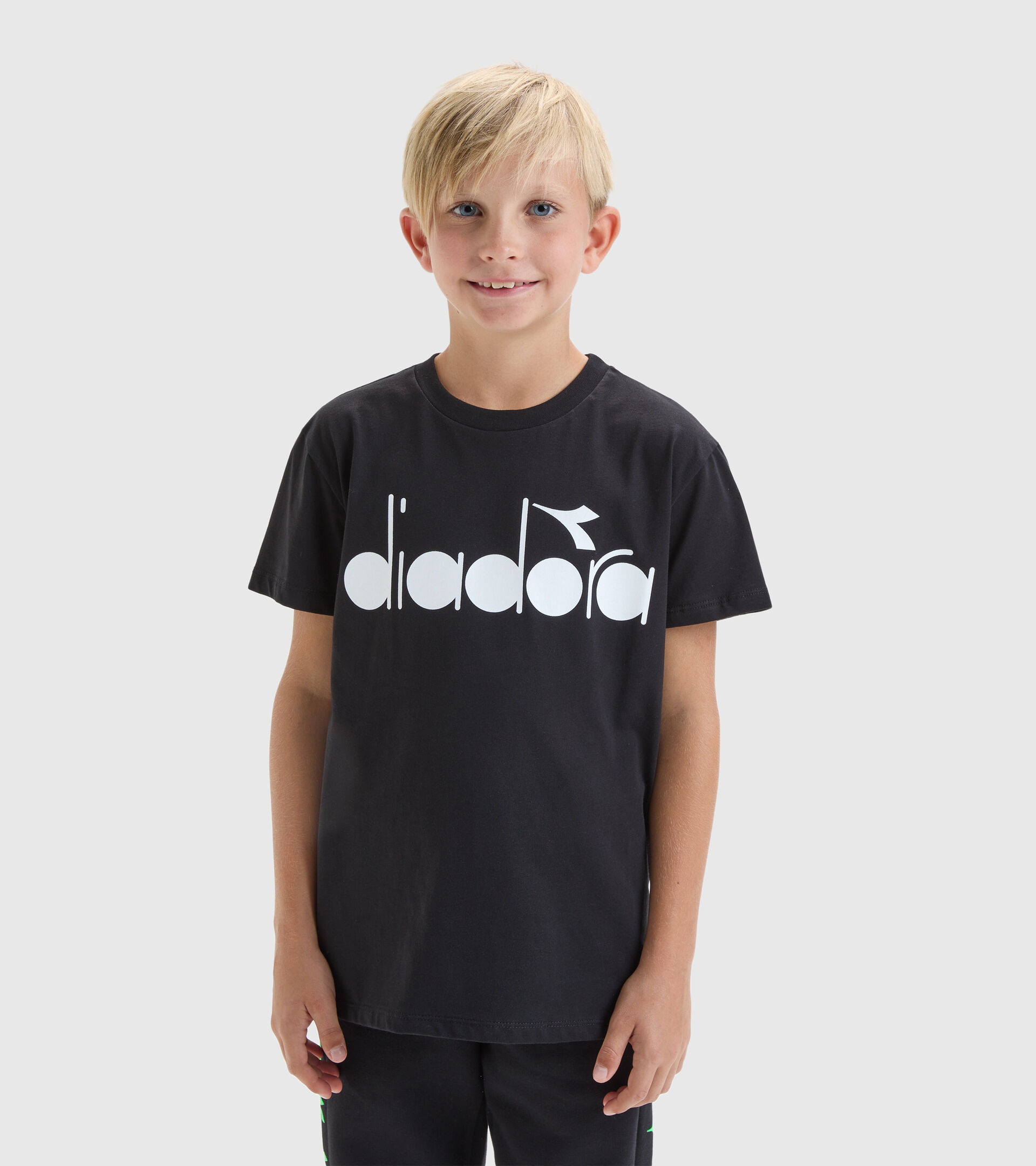 T-shirt nera - Boy JB.T-SHIRT D BLACK/OFF WHITE - Diadora