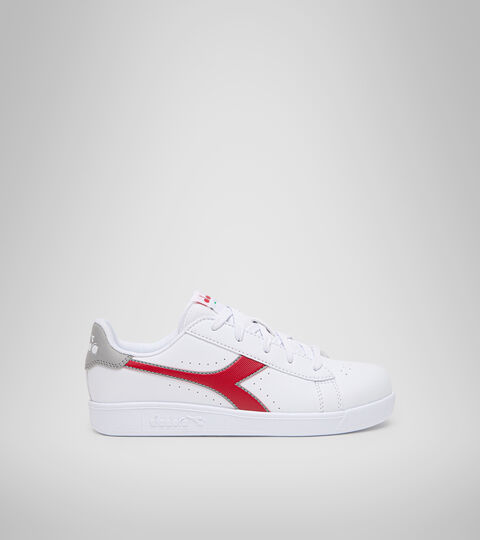Sports shoes - Youth 8-16 years GAME P GS WHITE/TANGO RED - Diadora