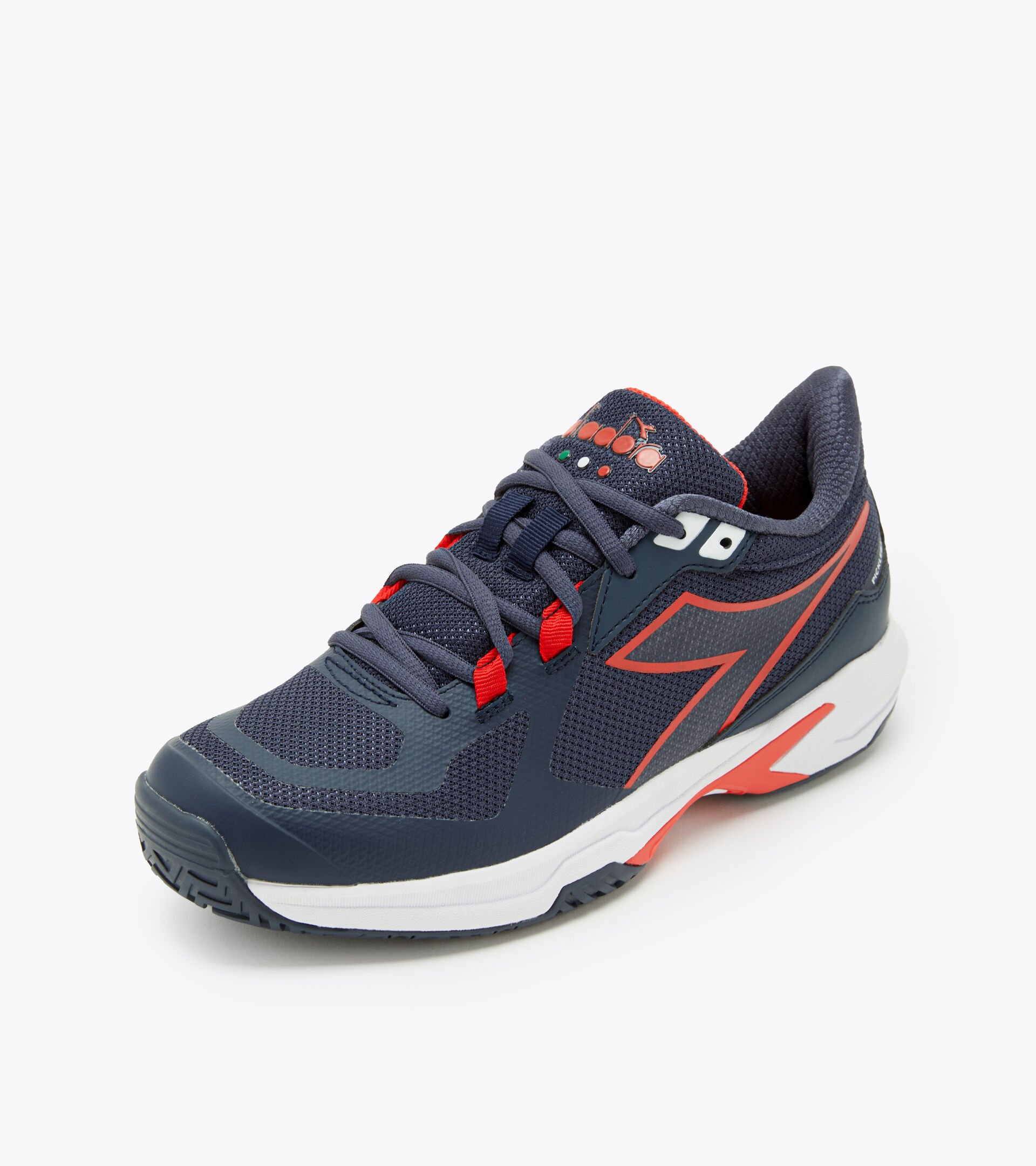 Pickleball shoes for hard surfaces or clay courts - Men TROFEO 2 AG PKL BLUE CORSAIR/WHITE/FIERY RED - Diadora