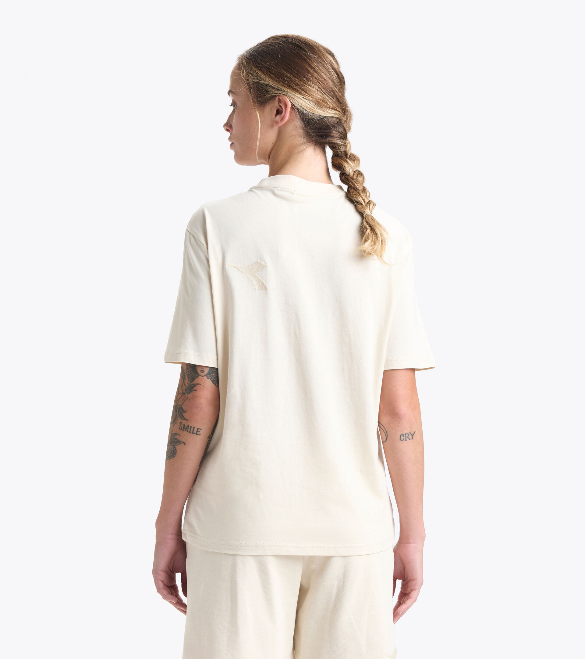 Camiseta de algodón - Unisex T-SHIRT SS SPW LOGO BLANCO CISNE - Diadora