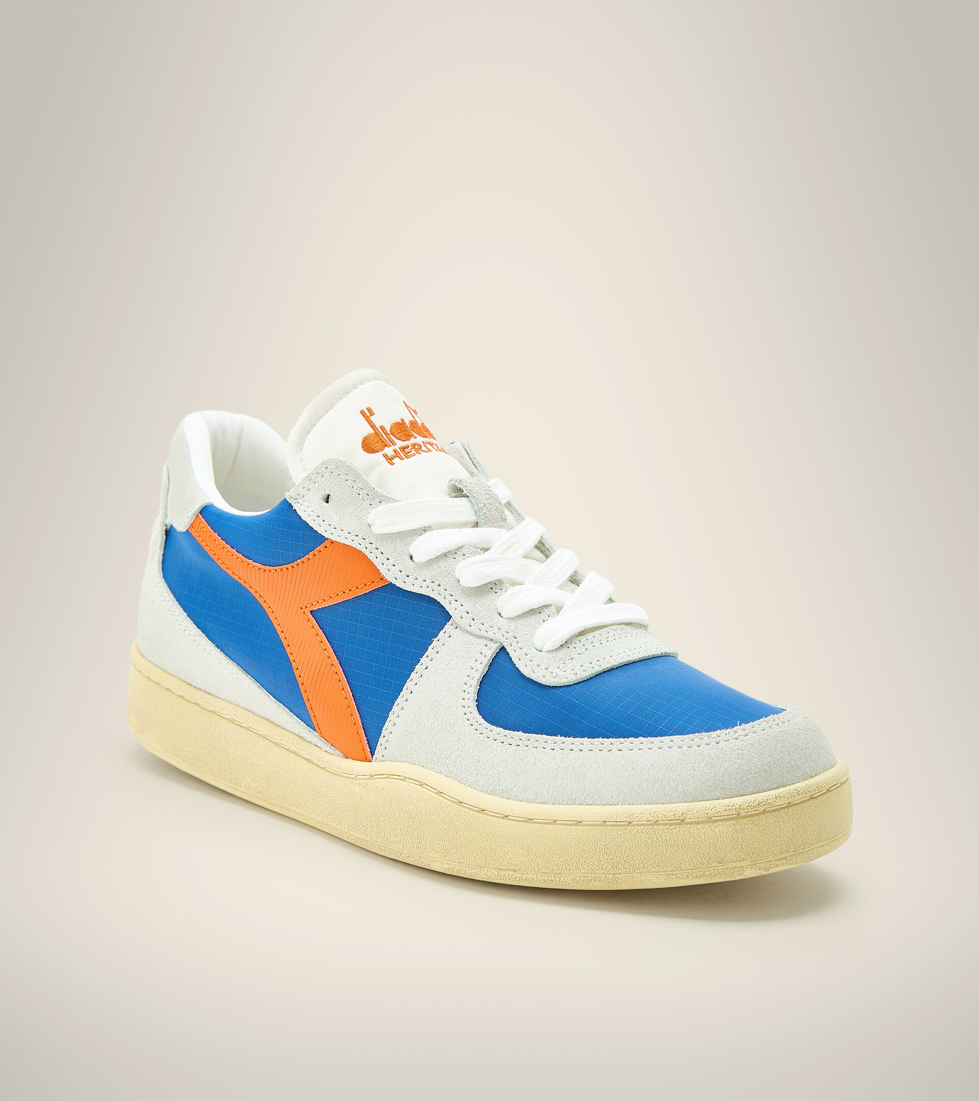 Heritage shoe - Unisex MI BASKET LOW RIPSTOP DARK ROYAL /WHITE - Diadora