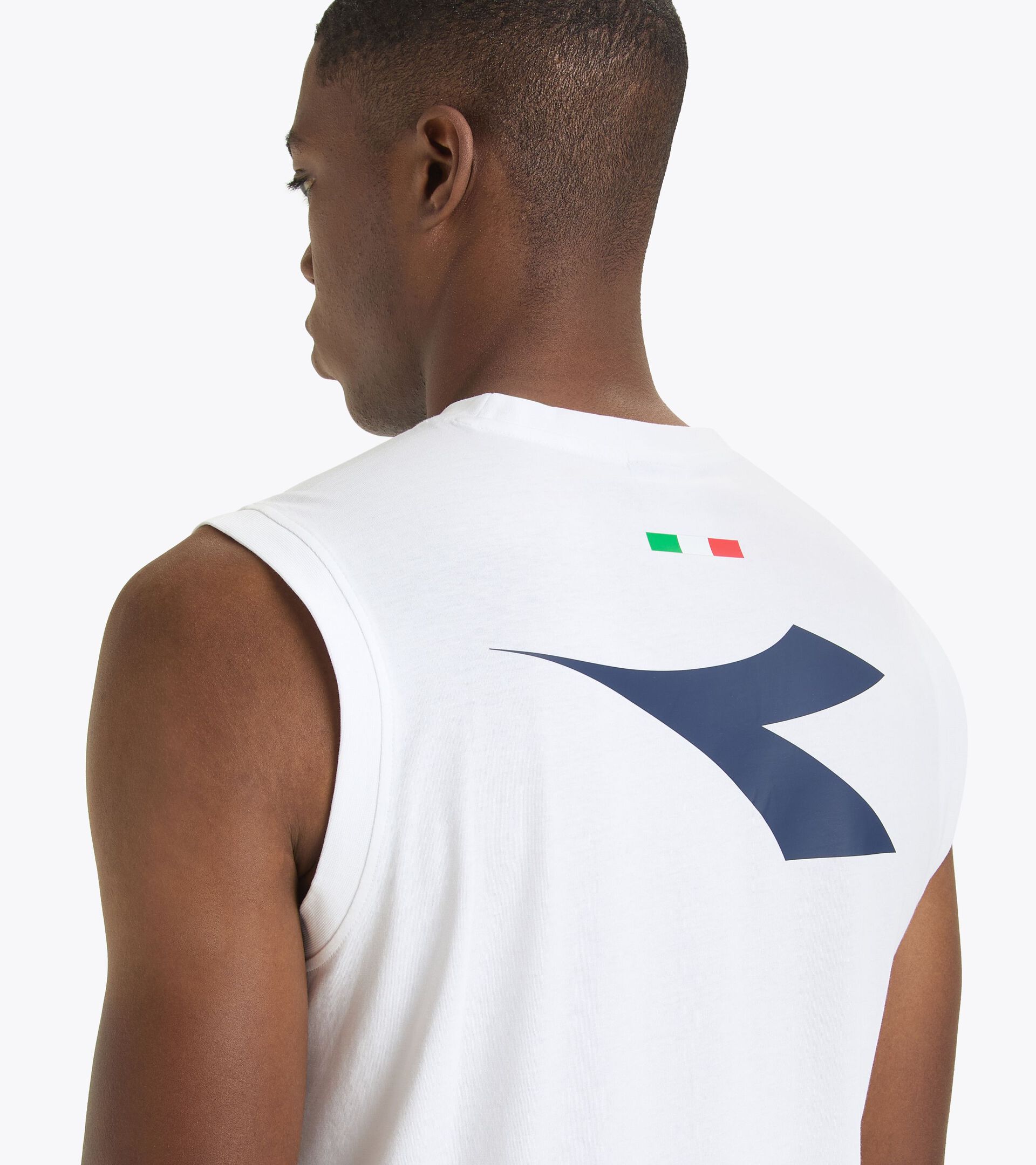 Sleeveless shirt Men - Italy National Volleyball Team SLEEVELESS ALLENAMENTO UOMO BV24 ITALIA OPTICAL WHITE - Diadora