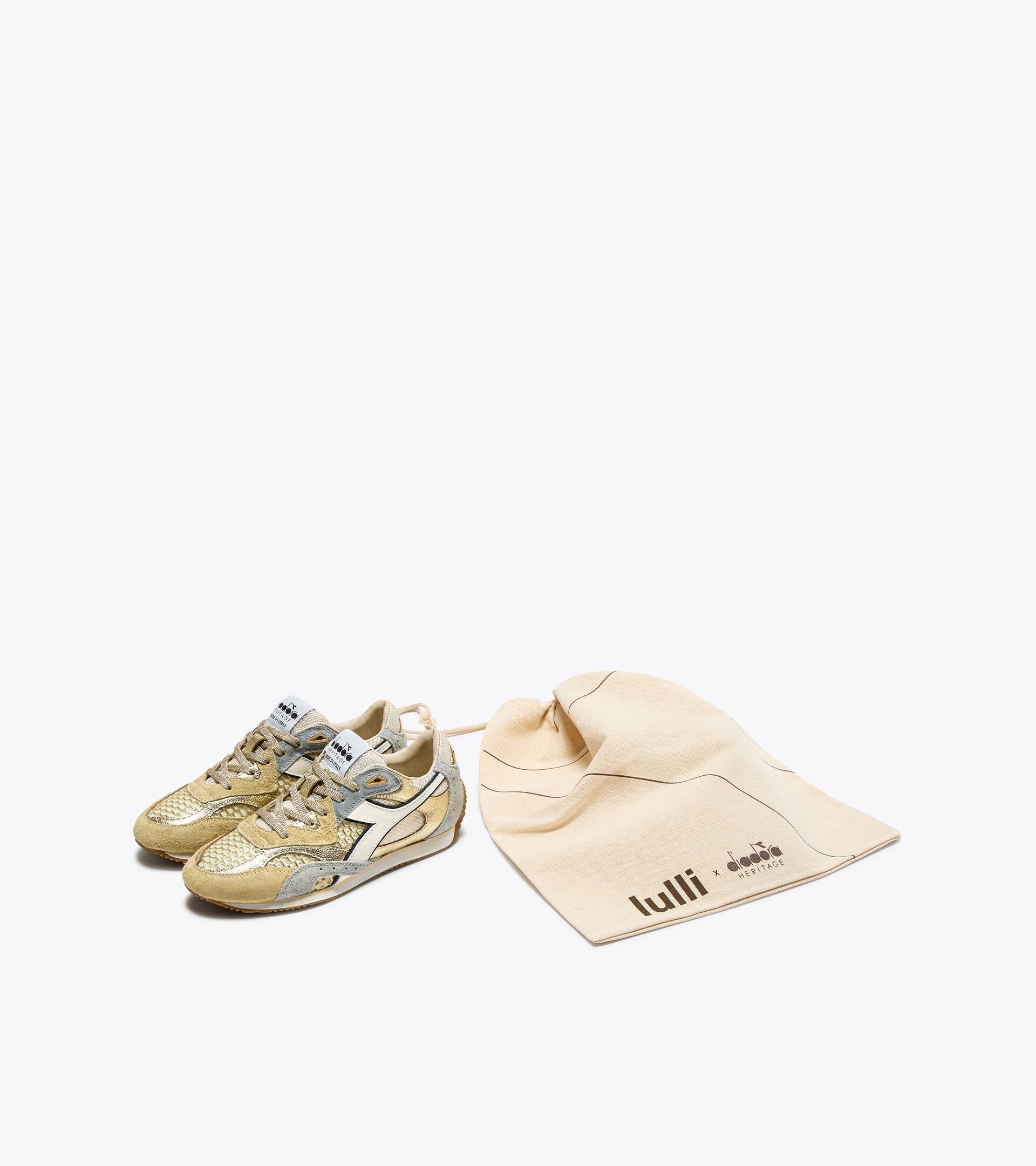 Sneaker Heritage in pelle - Made in Italy - Donna EQUIPE REVENGE WN ORO TENUE - Diadora