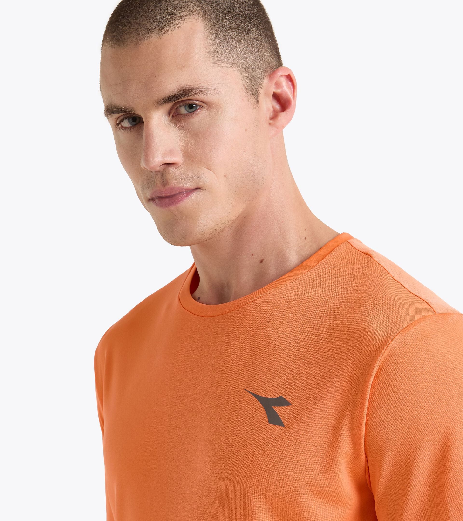 Sports t-shirt - Men RUN SS T-SHIRT ORANGE NECTARINE - Diadora