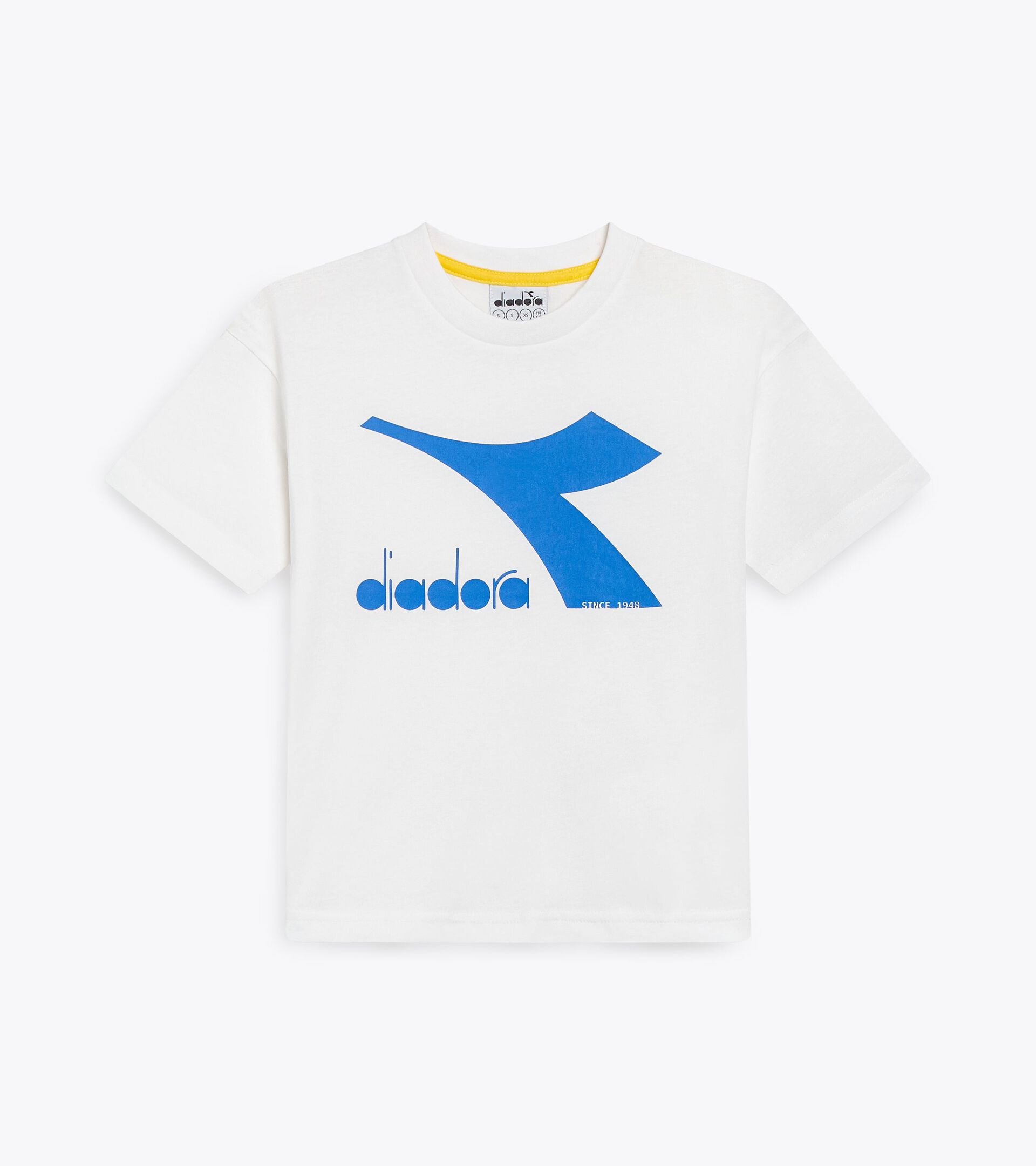 Sports T-shirt - Kids JU.T-SHIRT SS BL WHITE/PRINCESS BLUE (C3084) - Diadora