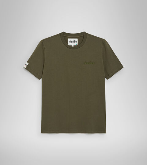 T-SHIRT SS MII, GREEN MILITARY Cotton T-shirt - Made in Italy - Men T-SHIRT SS MII GREEN MILITARY - Diadora