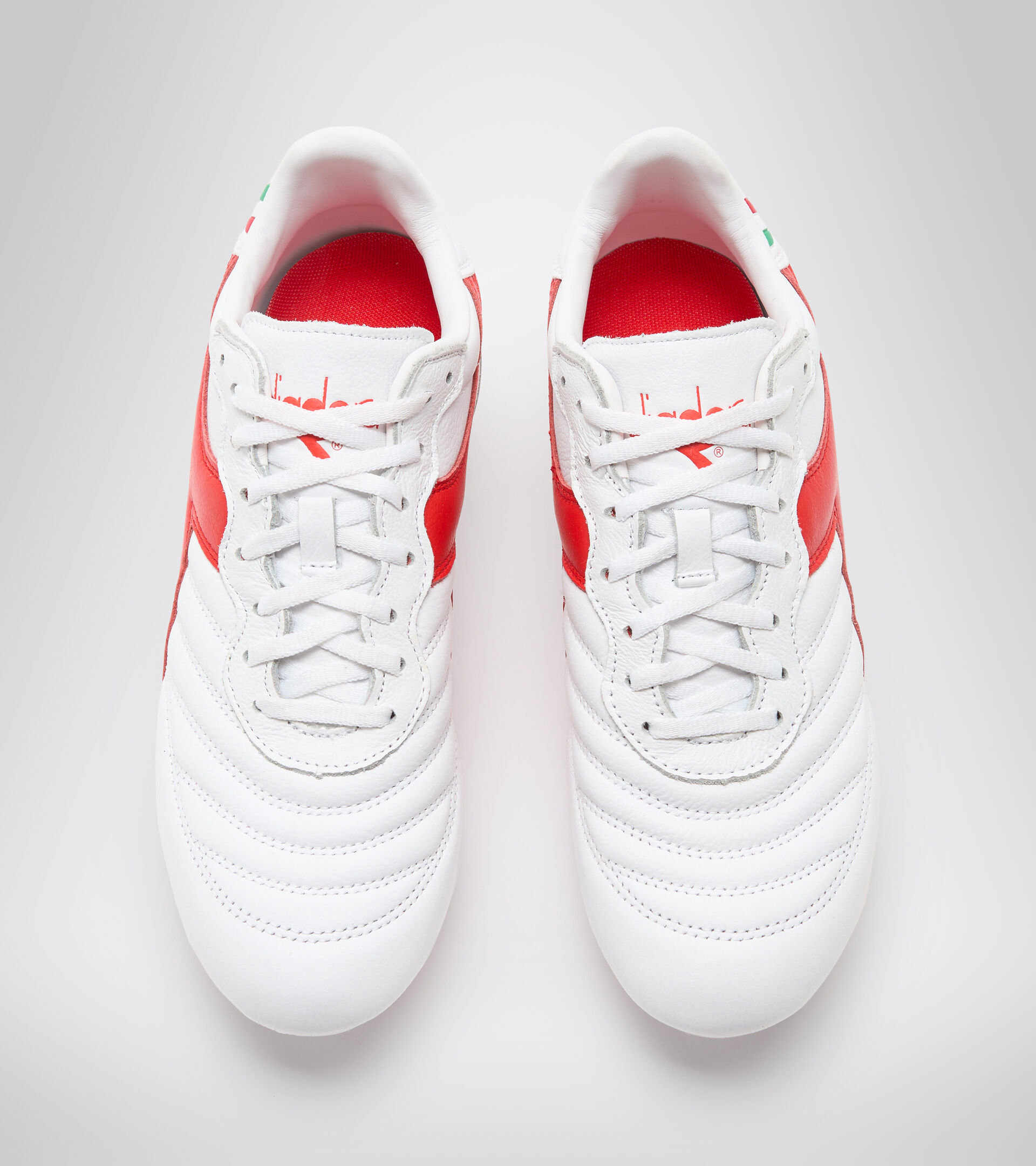 Firm ground football boot BRASIL LT+ MDPU WHITE/MILANO RED - Diadora