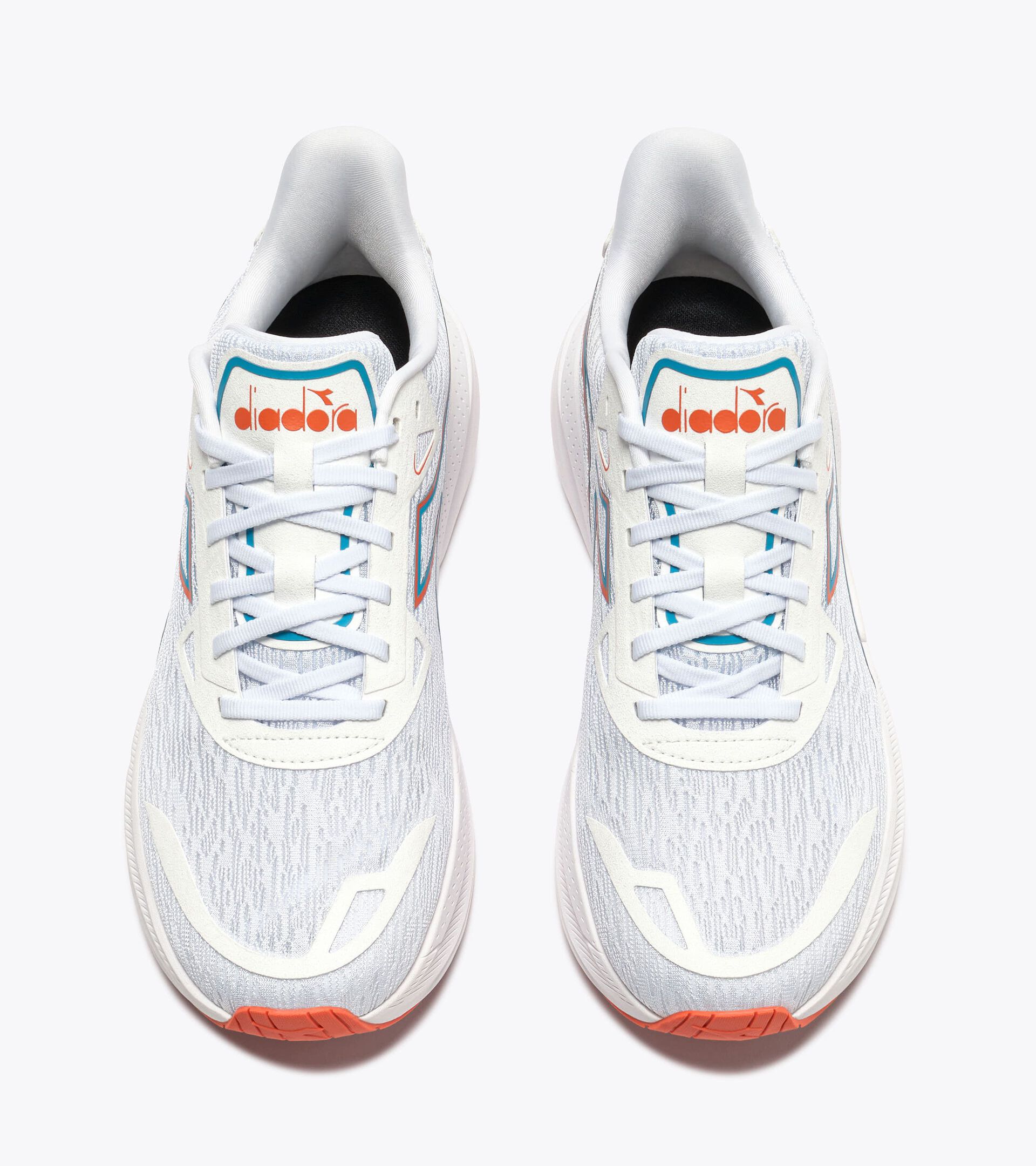 Running shoe - Comfort and stability - Men's NUCLEO 2 WHITE/ORANGE NASTURTIUM - Diadora