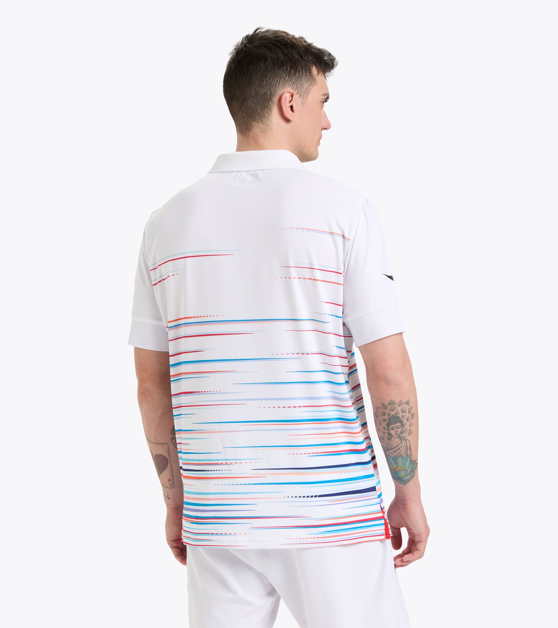 Short-sleeved tennis polo-shirt - Men SS POLO ICON OPTICAL WHITE - Diadora