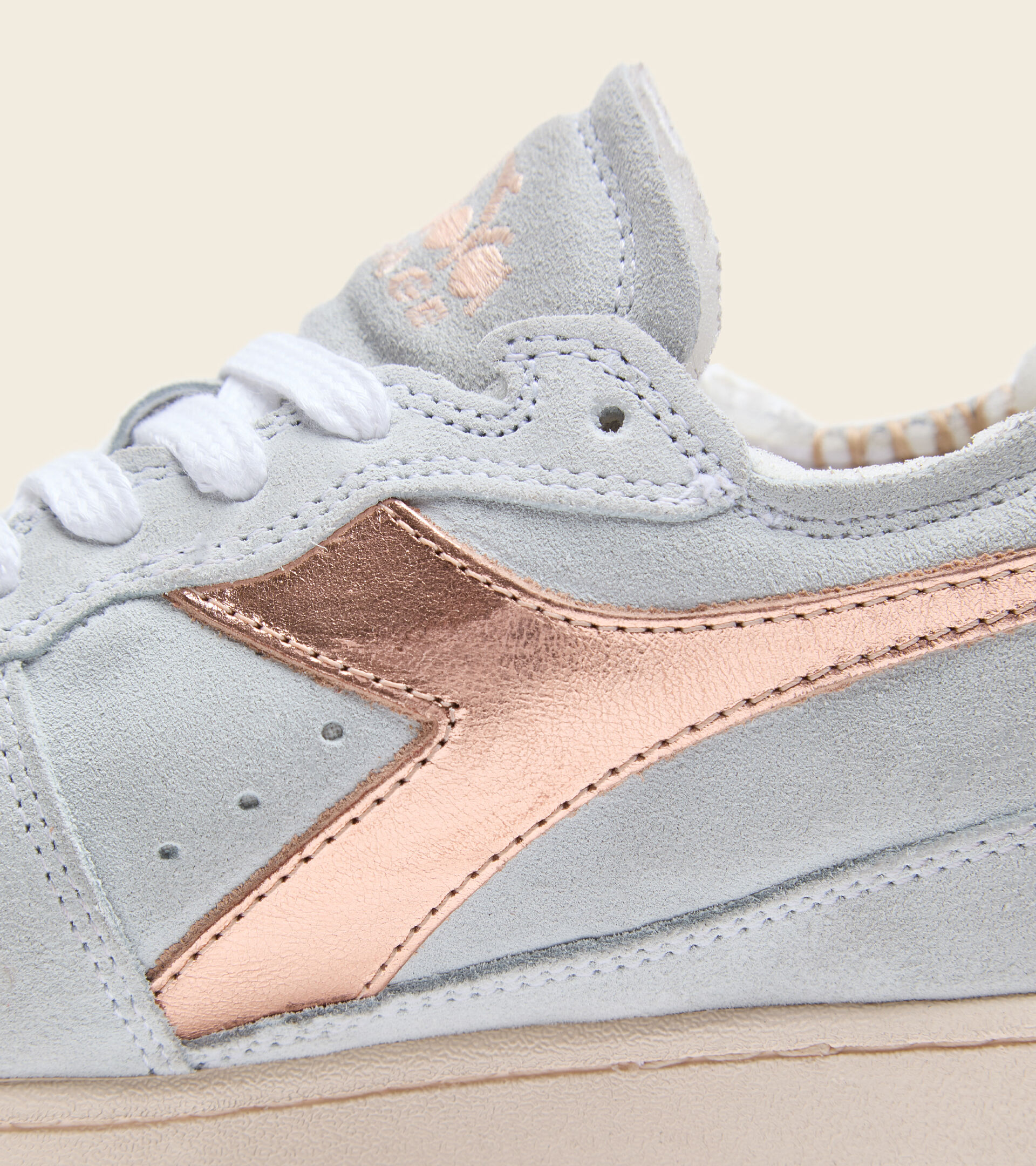 Heritage shoe - Women MI BASKET ROW CUT AMBER SUEDE WN PINK SPANISH VILLA - Diadora