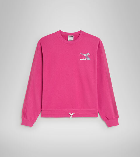 L.SWEAT FLOSS, PINK IBIS Cotton sports sweatshirt - Women L.SWEAT FLOSS PINK IBIS - Diadora