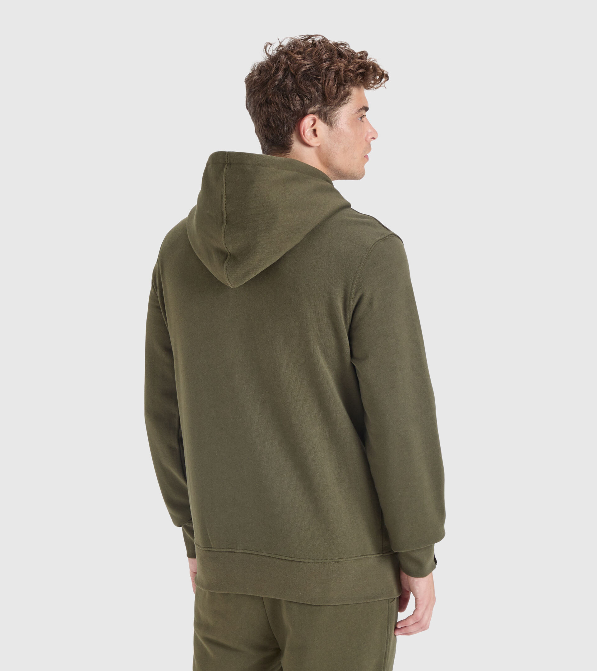 Hooded sweatshirt - Made in Italy - Men HOODIE FZ MII GREEN MILITARY - Diadora