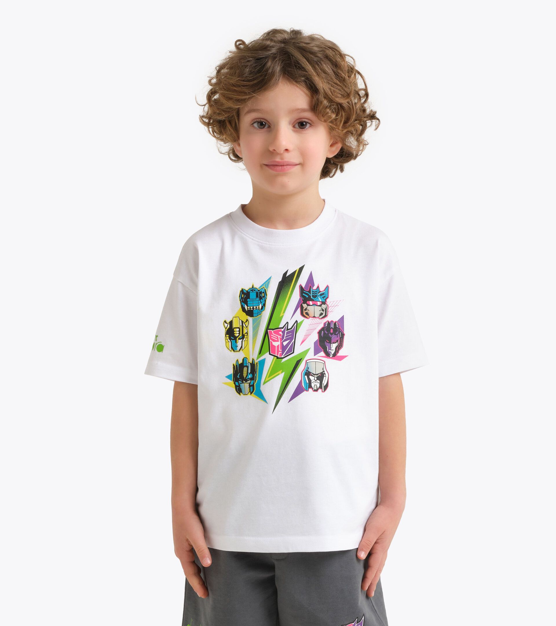 T-Shirt Transfomers - M&auml;dchen und Jungen JU. T-SHIRT SS TRANSFORMERS STRAHLENDE WEISS/SCHWARZ - Diadora