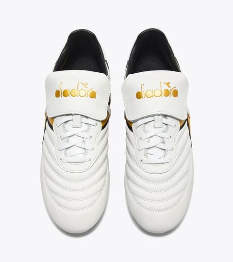 Calcio boots for firm ground - Men's BRASIL LT T MDPU WHITE/GOLD - Diadora