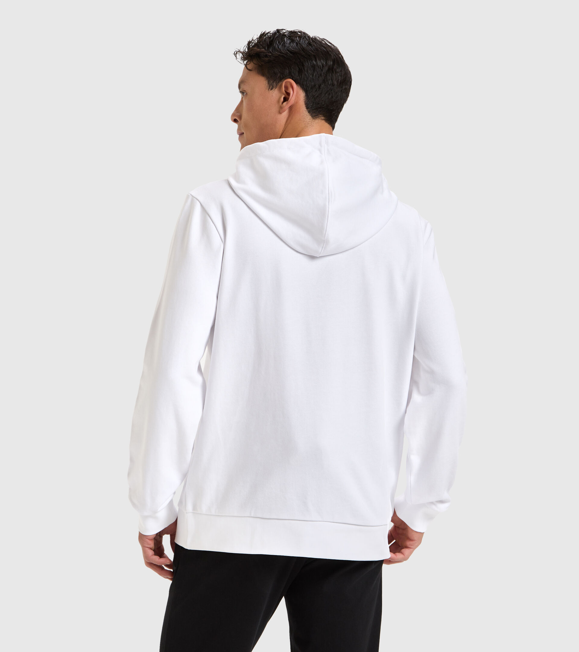 Cotton hoodie - Men HOODIE CHROMIA OPTICAL WHITE - Diadora