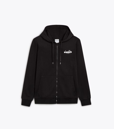 Zipped hoodie - All-Gender HOODIE FZ LOGO BLACK - Diadora