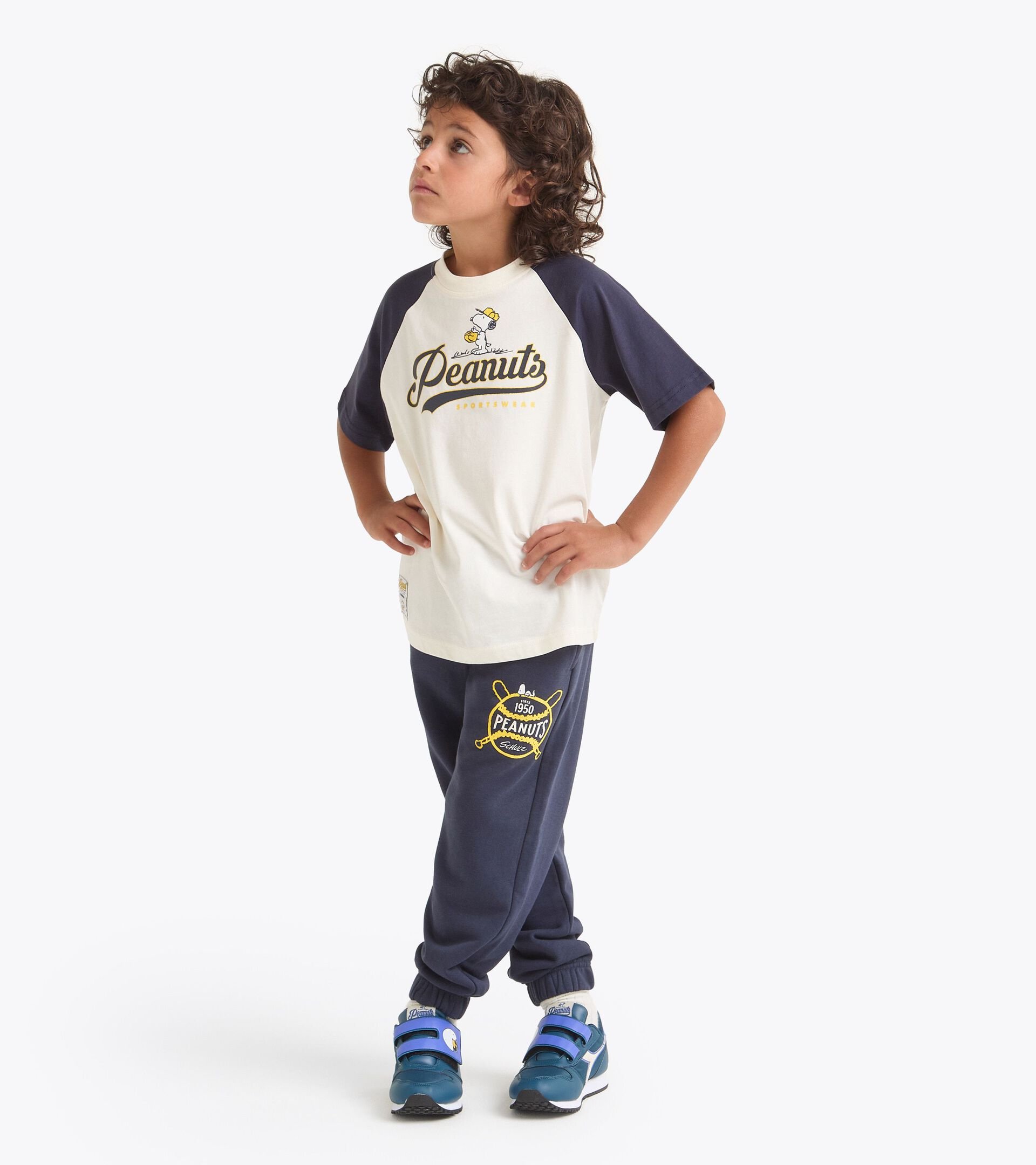 Peanuts college-style t-shirt - Kids - All-gender JU. T-SHIRT SS PEANUTS BLUE DENIM - Diadora