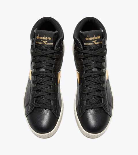 GAME L HIGH WAXED METAL WN, BLACK/GOLD Sports shoes - Women GAME L HIGH WAXED METAL WN BLACK/GOLD - Diadora