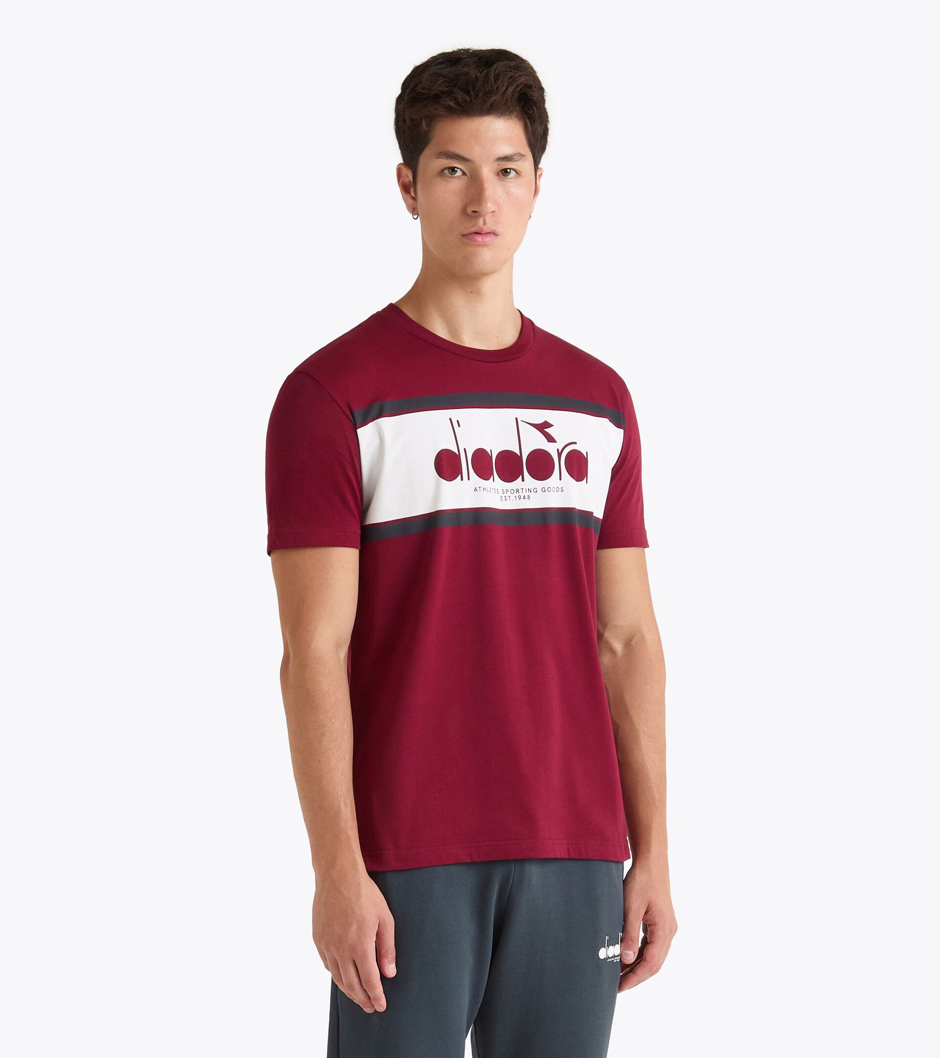 T-shirt - All-Gender T-SHIRT SS LOGO EMPIRE RED - Diadora