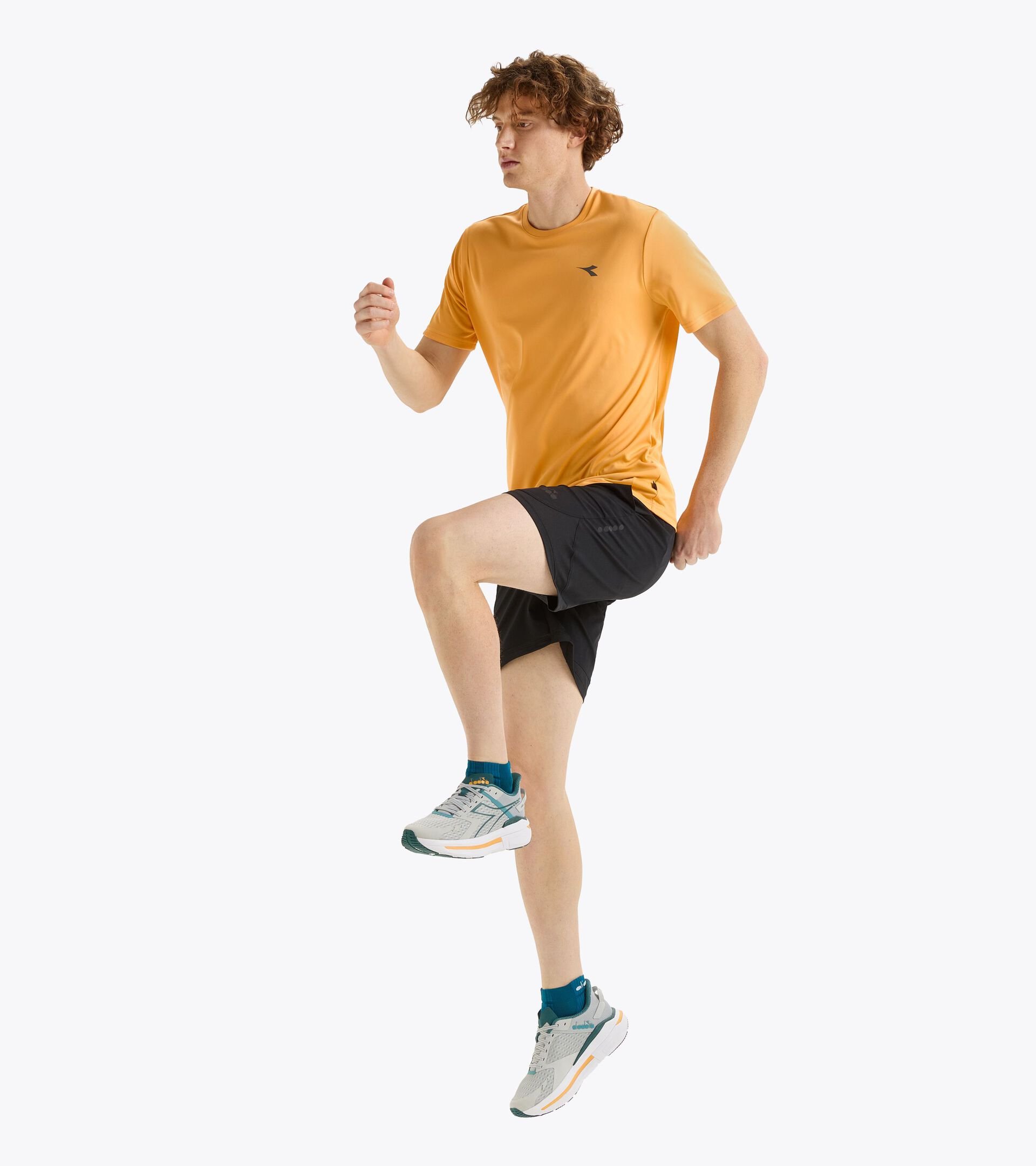 T-shirt sportiva - Uomo SS T-SHIRT RUN ARANCIO KUMQUAT - Diadora