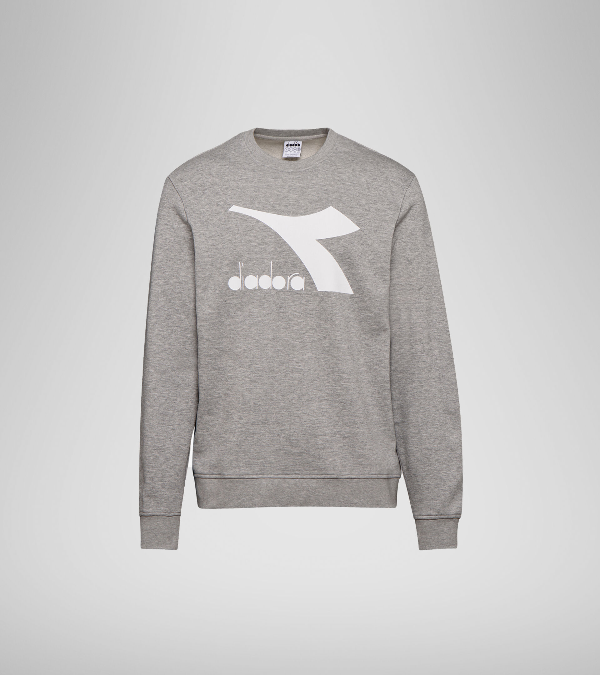 Crew-neck sweatshirt - Men SWEATSHIRT CREW LOGO CHROMIA LIGHT MIDDLE GREY MELANGE - Diadora