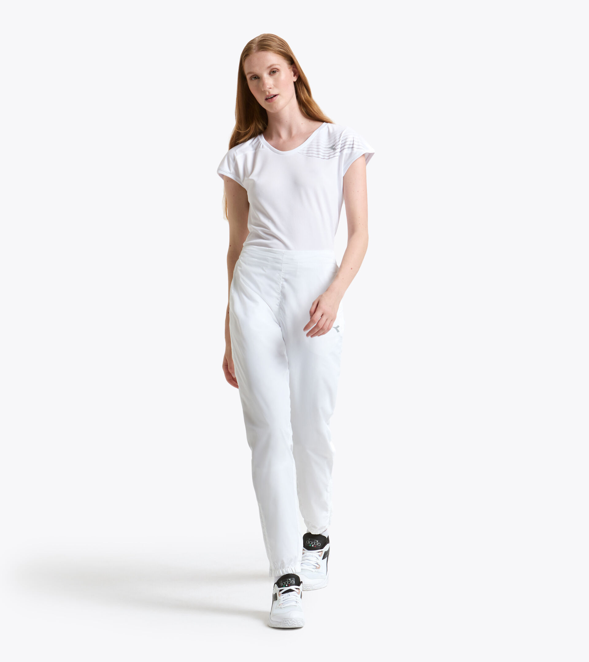 Pantalon de tennis - Femme L. PANT COURT BLANC VIF - Diadora