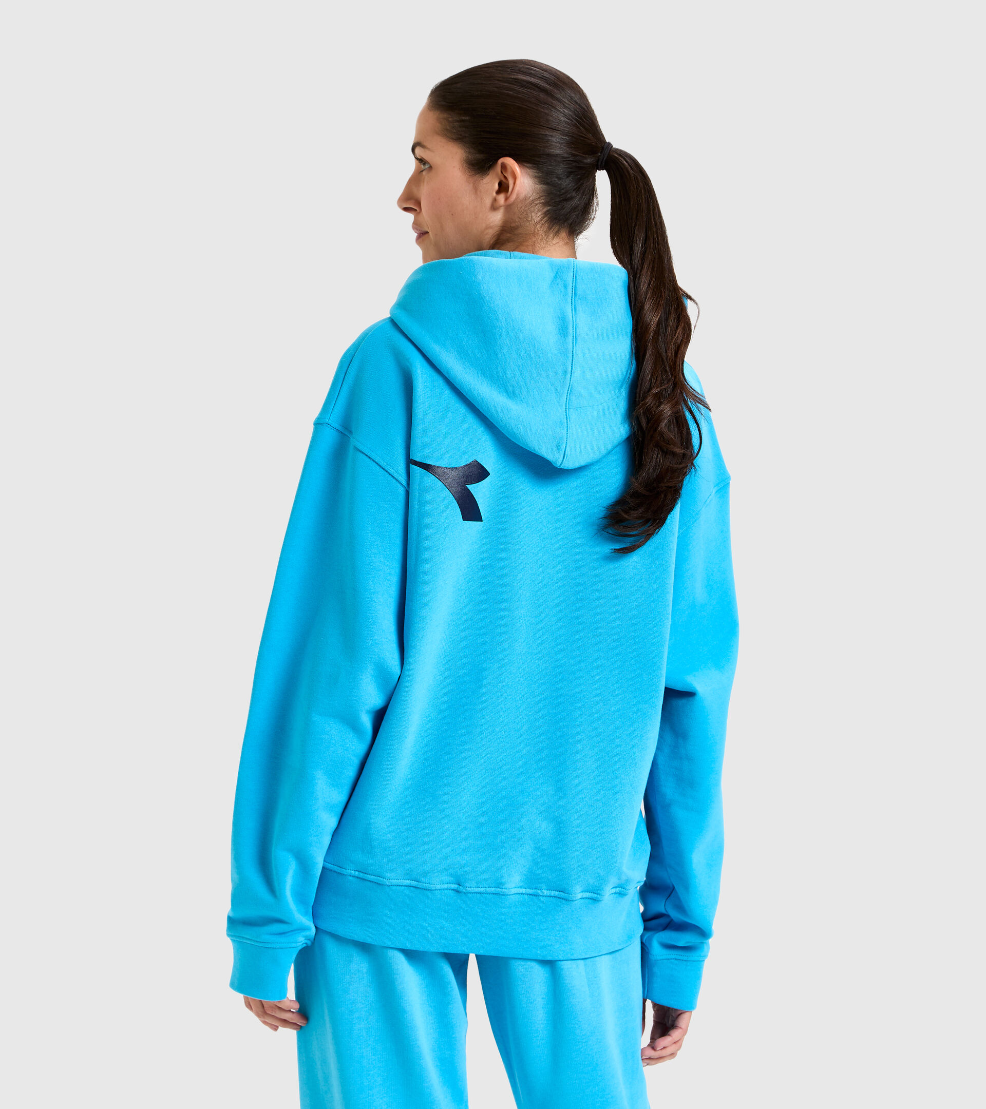Organic cotton hoodie - Unisex HOODIE MANIFESTO SKY BLUE INTENSE - Diadora