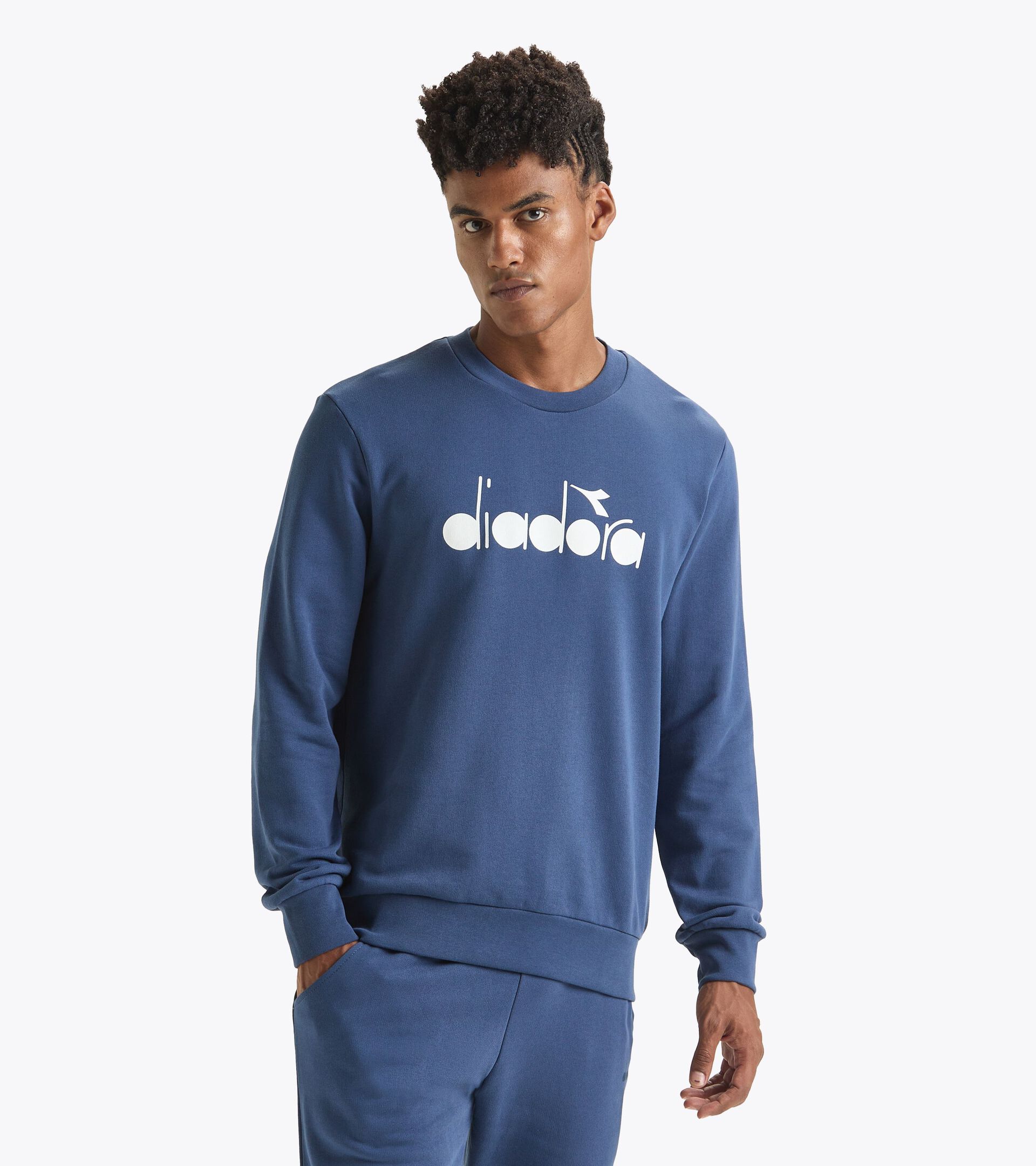 Sudadera deportiva - Made in Italy - Gender neutral SWEATSHIRT CREW LOGO OCEANA - Diadora