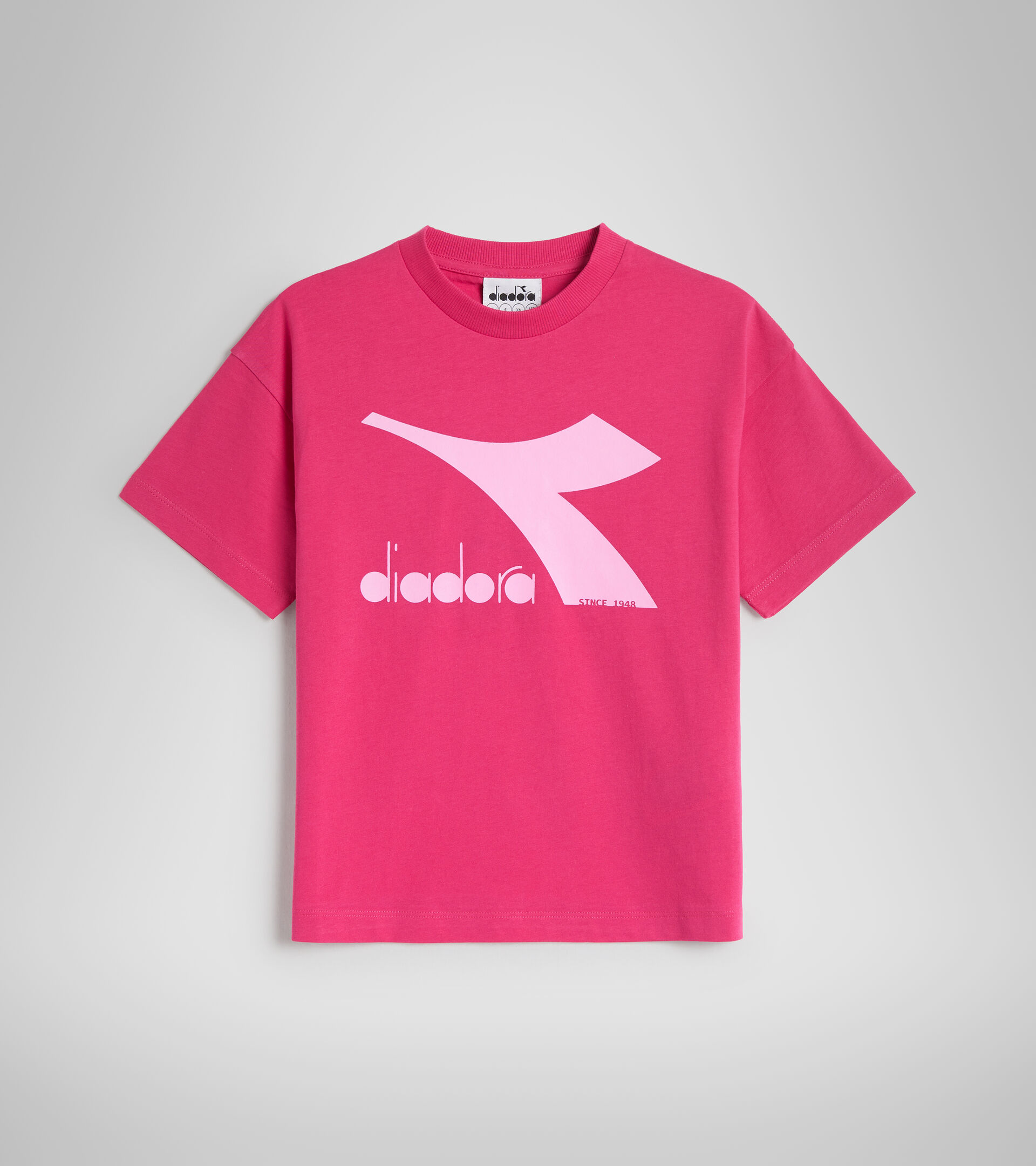 Junior cotton T-shirt - Unisex JU.T-SHIRT SS BL RAINBOW SHOCKING PINK - Diadora