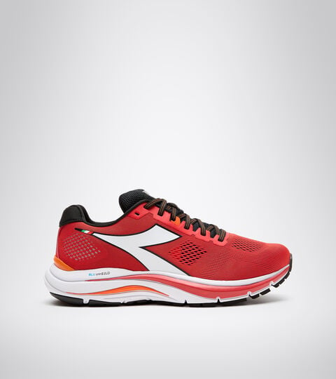 Running shoes - Men MYTHOS BLUSHIELD 7 VORTICE FIERY RED/WHITE/BLACK - Diadora
