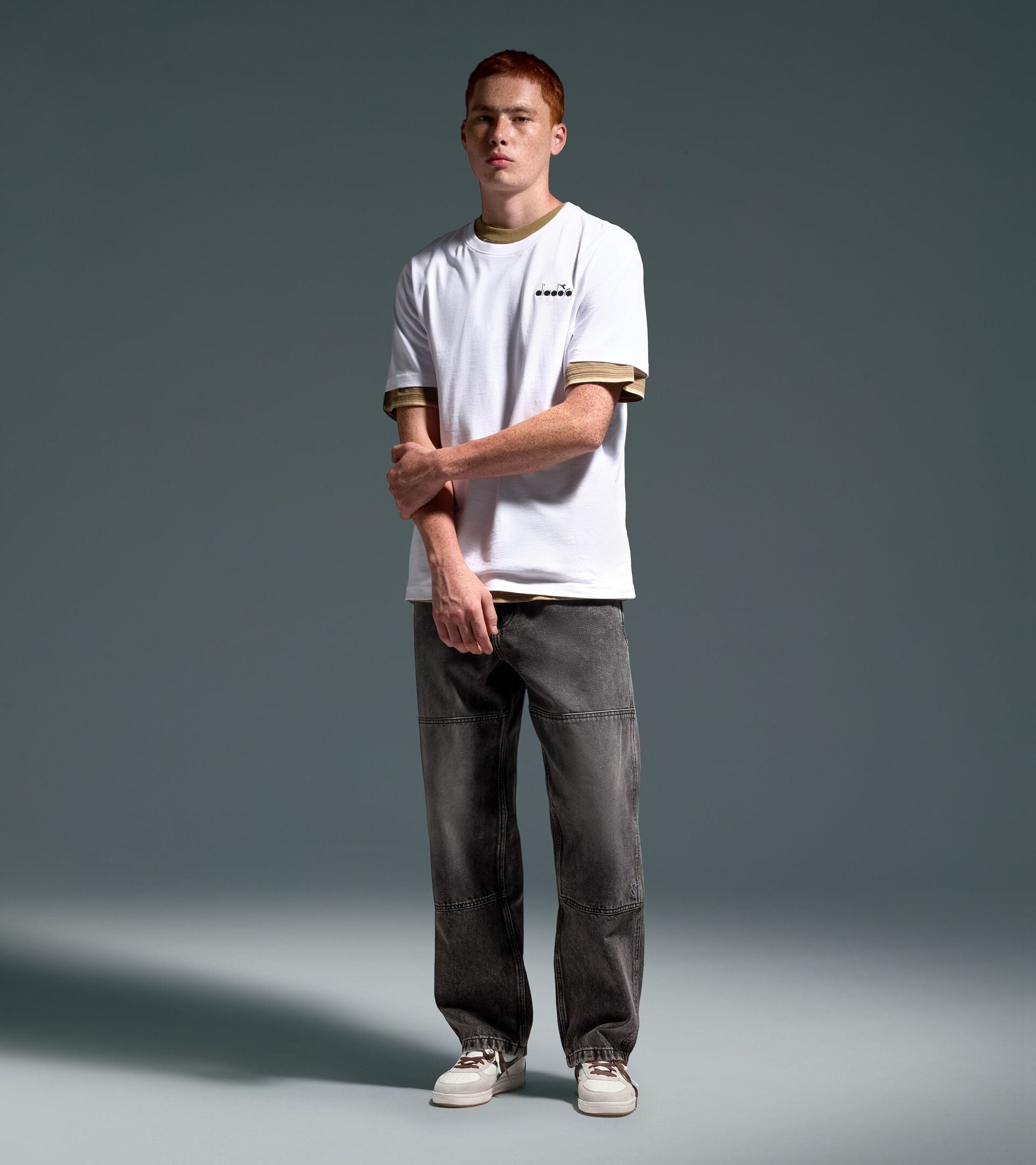 T-Shirt mit kurzen &Auml;rmeln - Regular Fit - Herren LOGO SPECTRA SS T-SHIRT STRAHLEND WEISSE - Diadora